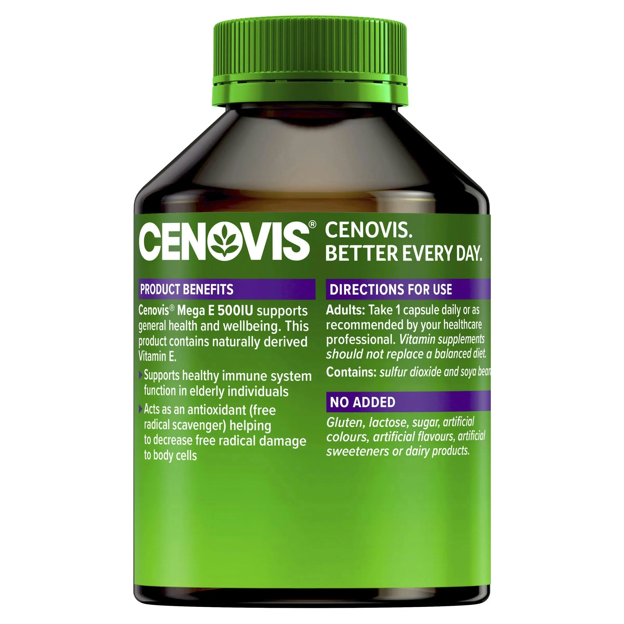 Cenovis Mega E 500IU Value Pack 250 Capsules