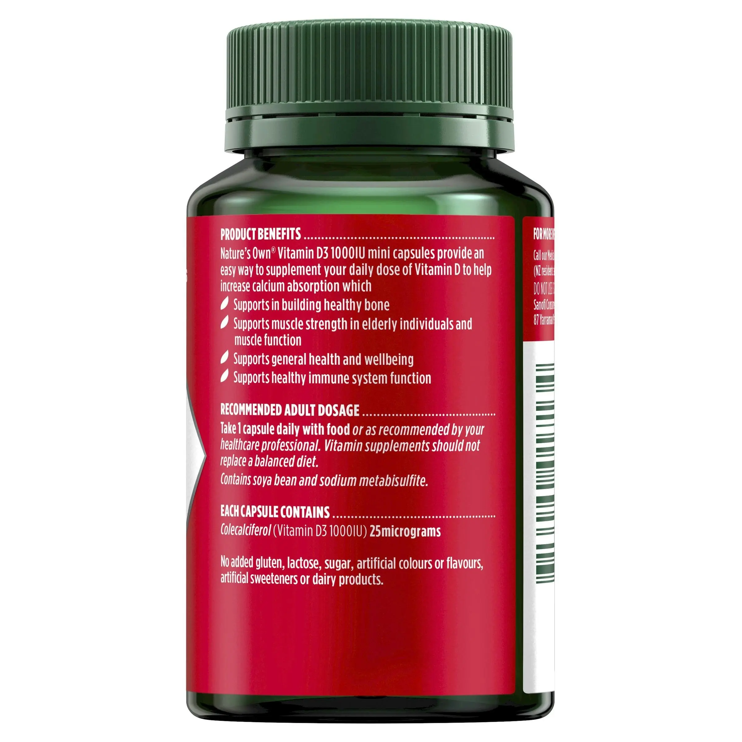 Nature's Own Vitamin D 1000Iu 200 Capsules