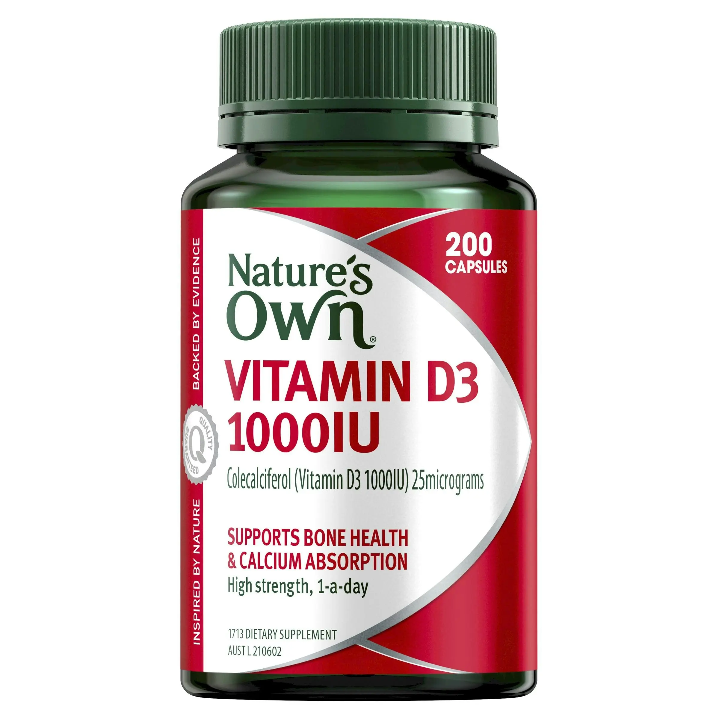 Nature's Own Vitamin D 1000Iu 200 Capsules