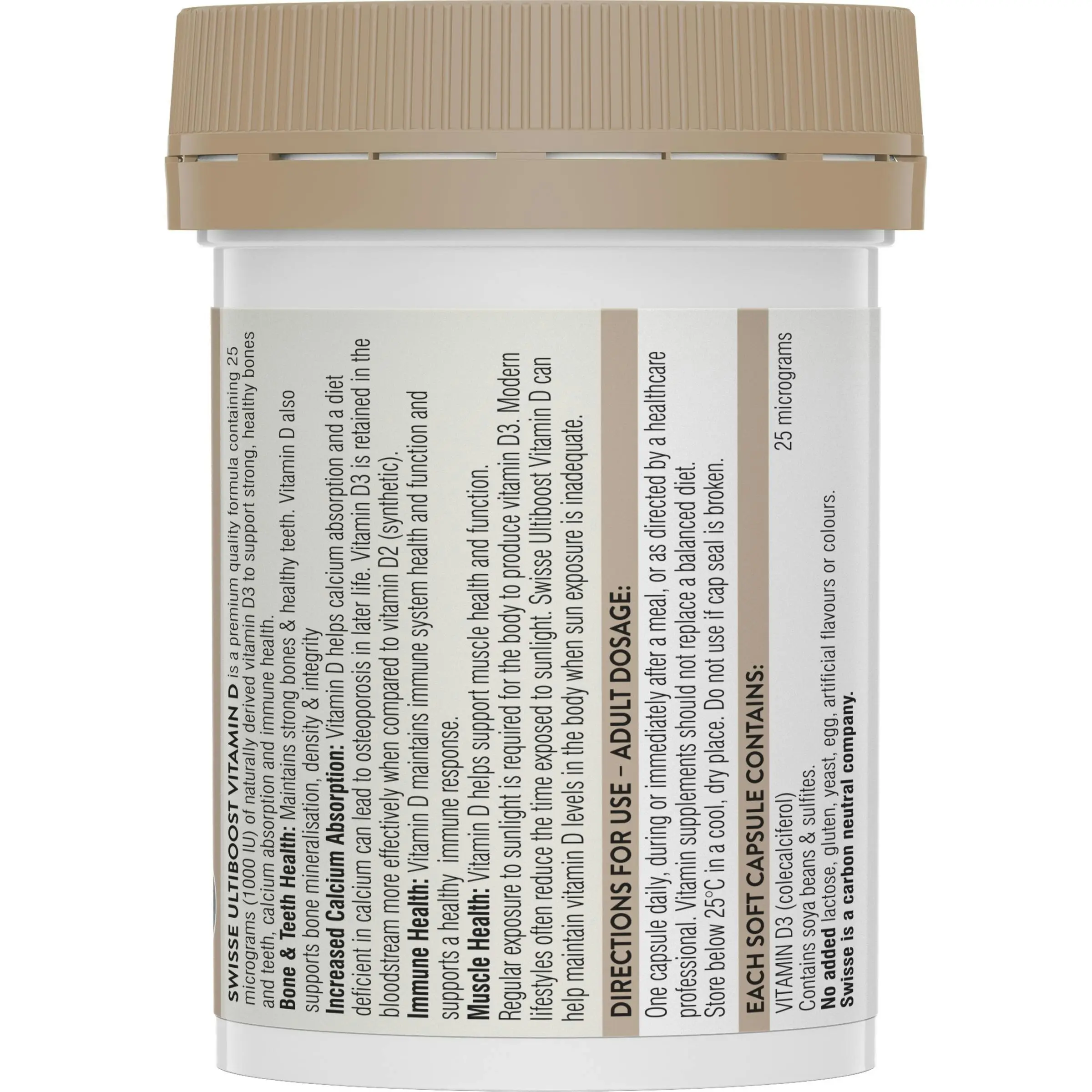 Swisse Ultiboost Vitamin D 60 Capsules