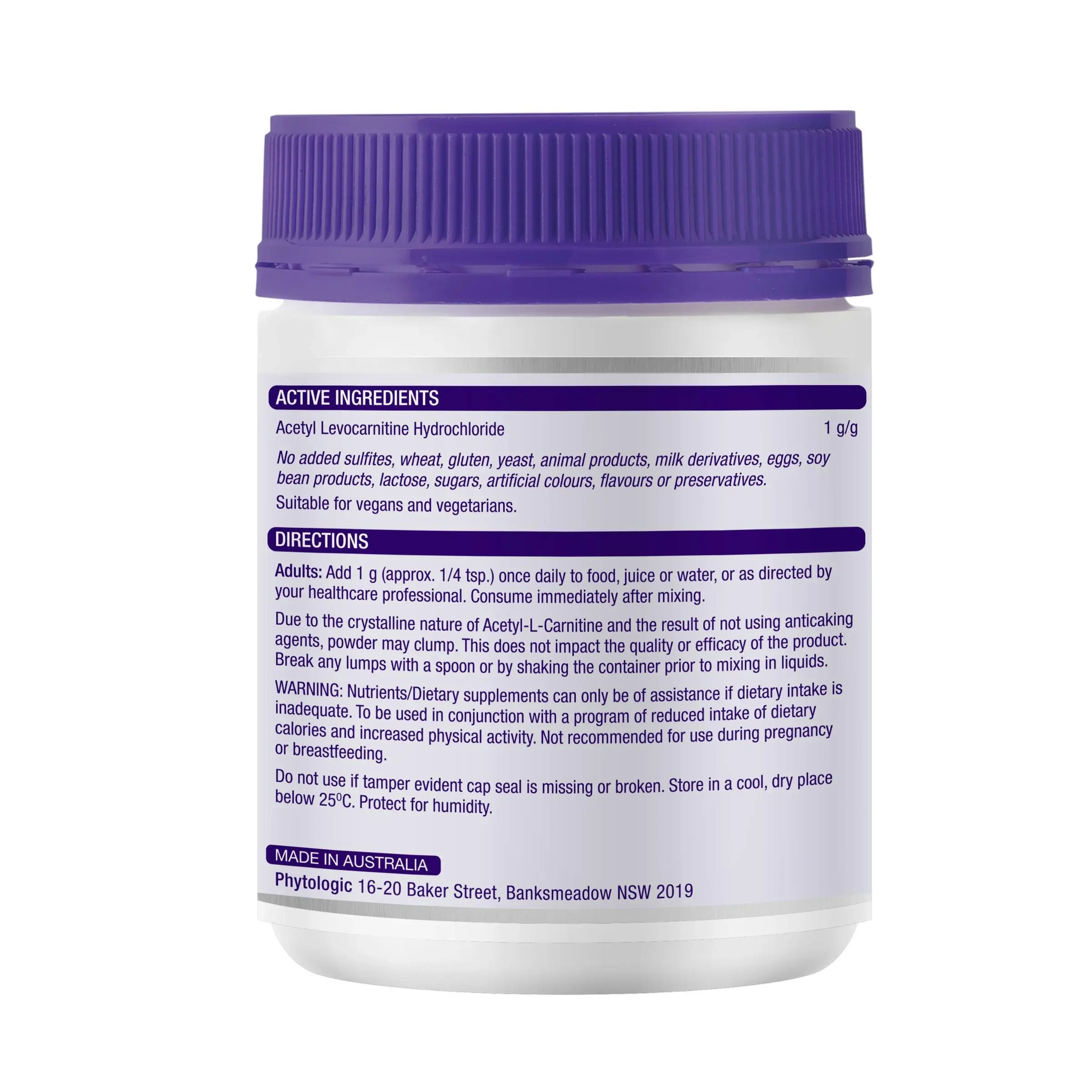 Henry Blooms Acetyl-L-Carnitine Powder 250g