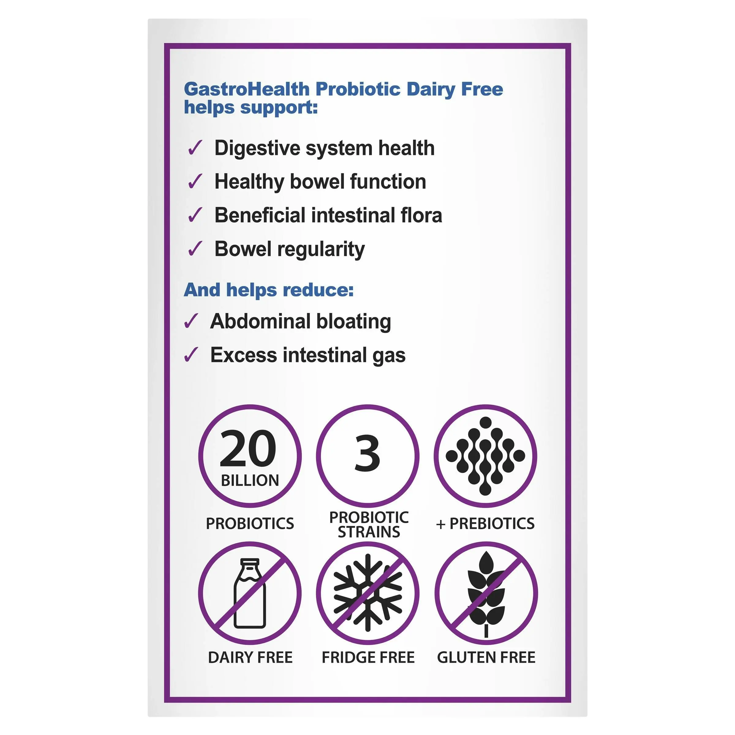 Naturopathica GastroHealth Probiotic Dairy Free 20 Billion CFU 30 Capsules