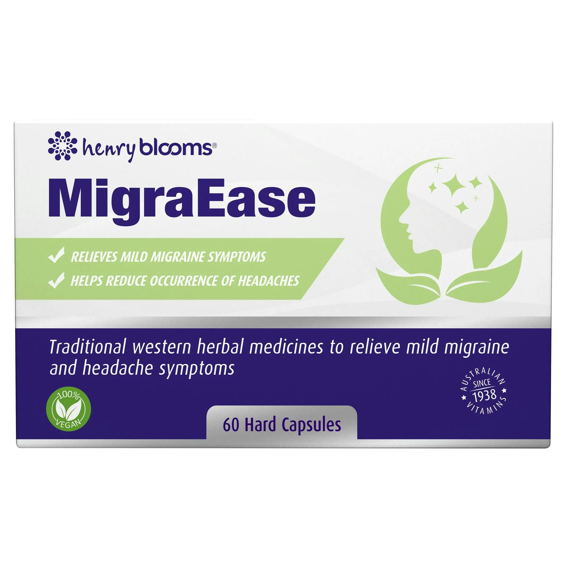 Henry Blooms MigraEase 60 Capsules