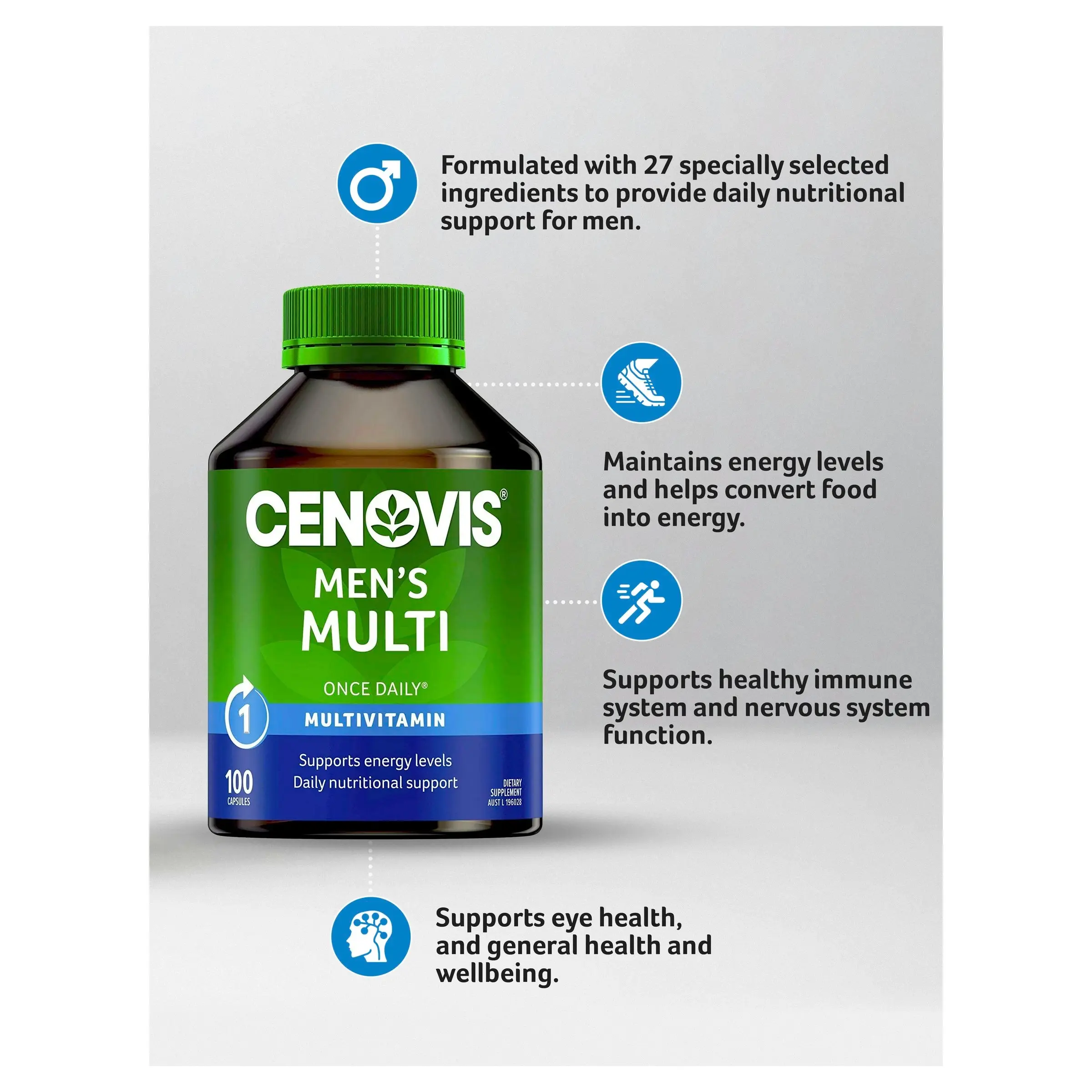 Cenovis Once Daily Men's Multi Value Pack 100 Capsules