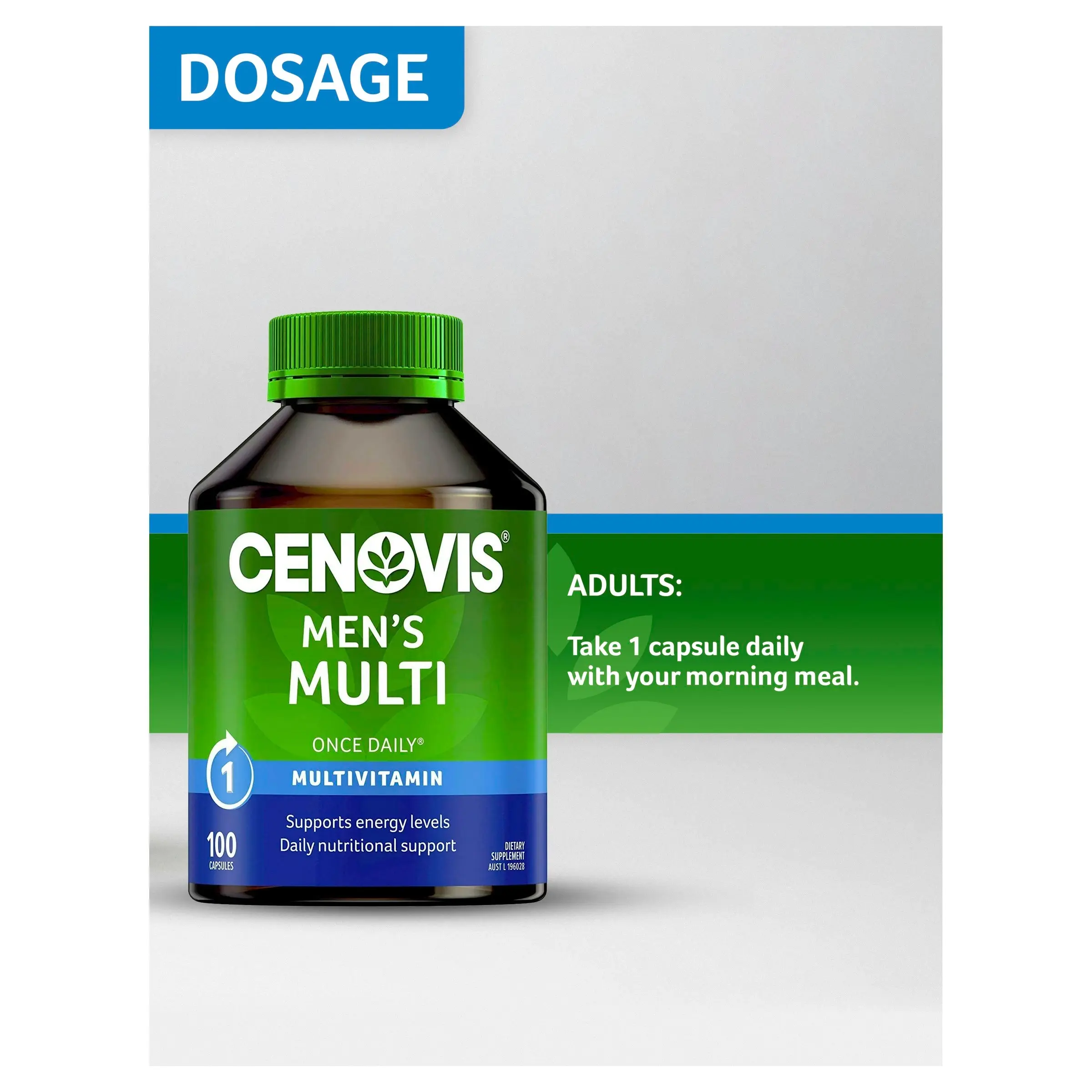 Cenovis Once Daily Men's Multi Value Pack 100 Capsules