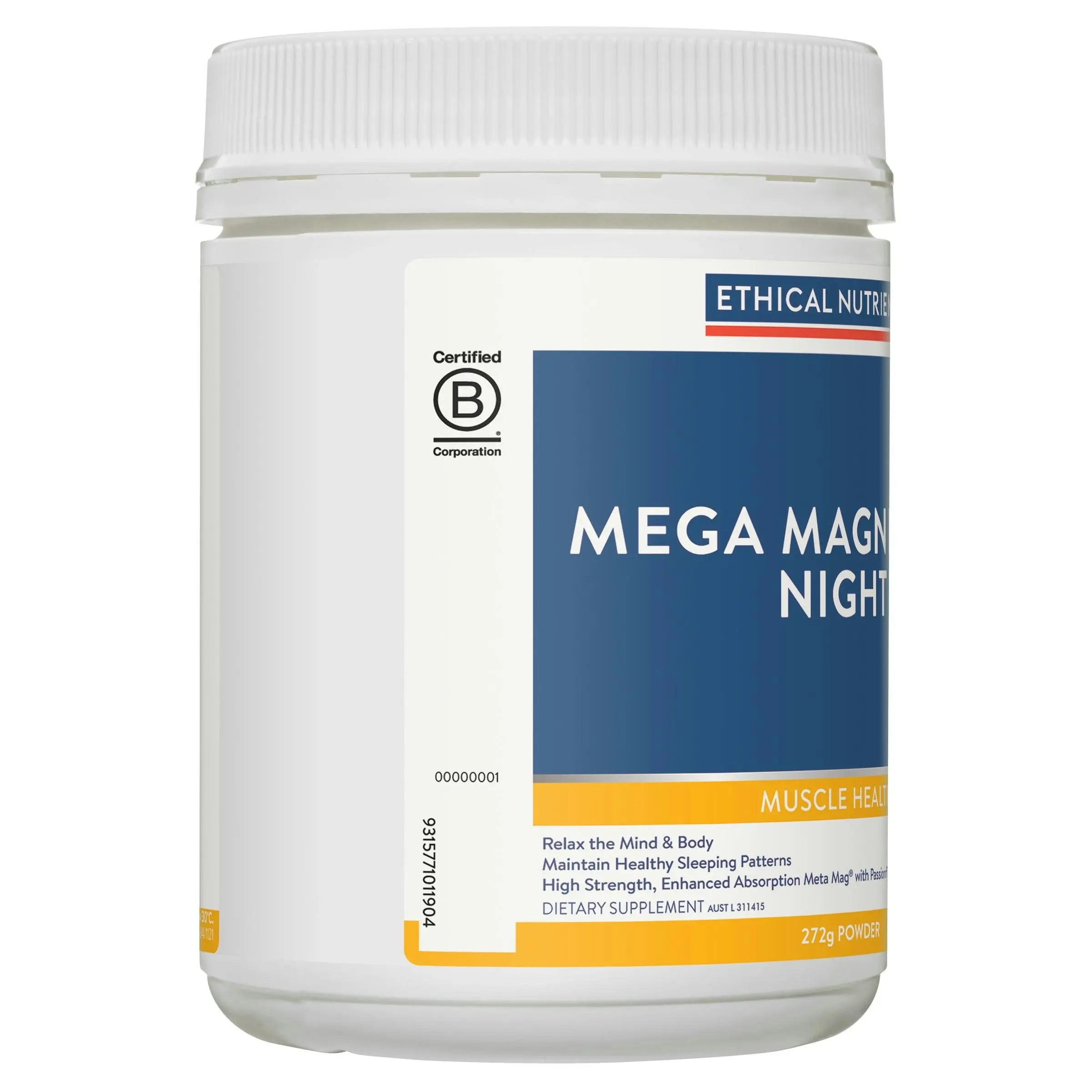 Ethical Nutrients Mega Magnesium Night Powder 272g