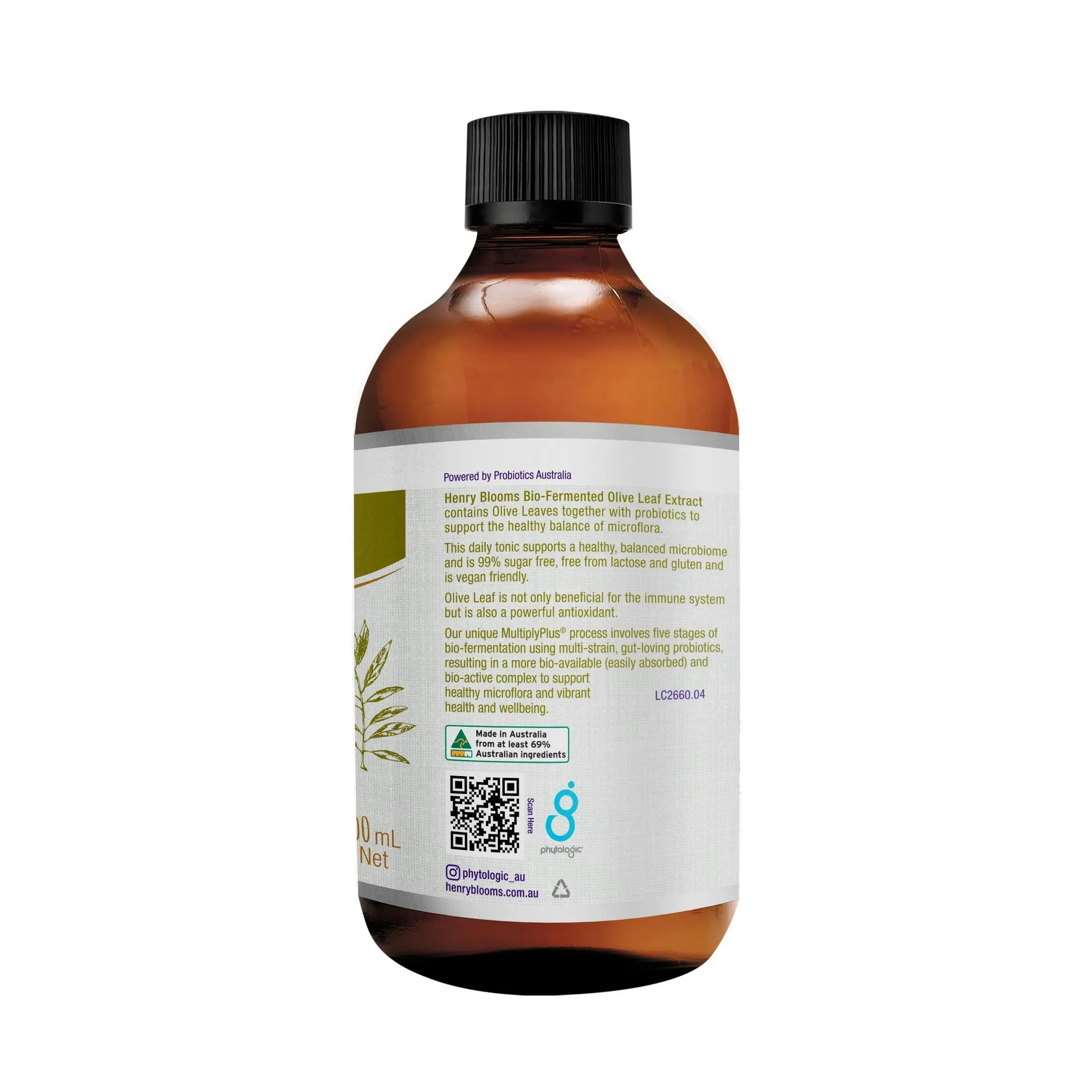 Henry Blooms Bio-Fermented Olive Leaf Extracta 500mL