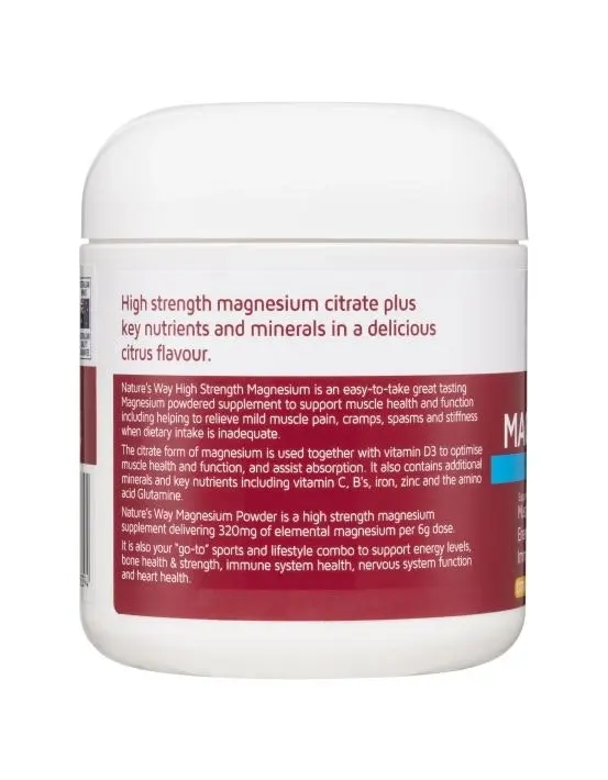 Nature's Way High Strength Magnesium Powder 210g