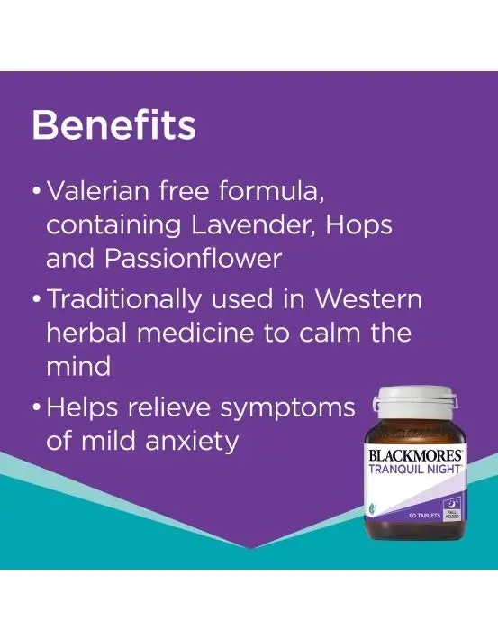 Blackmores Tranquil Night 60 Tablets