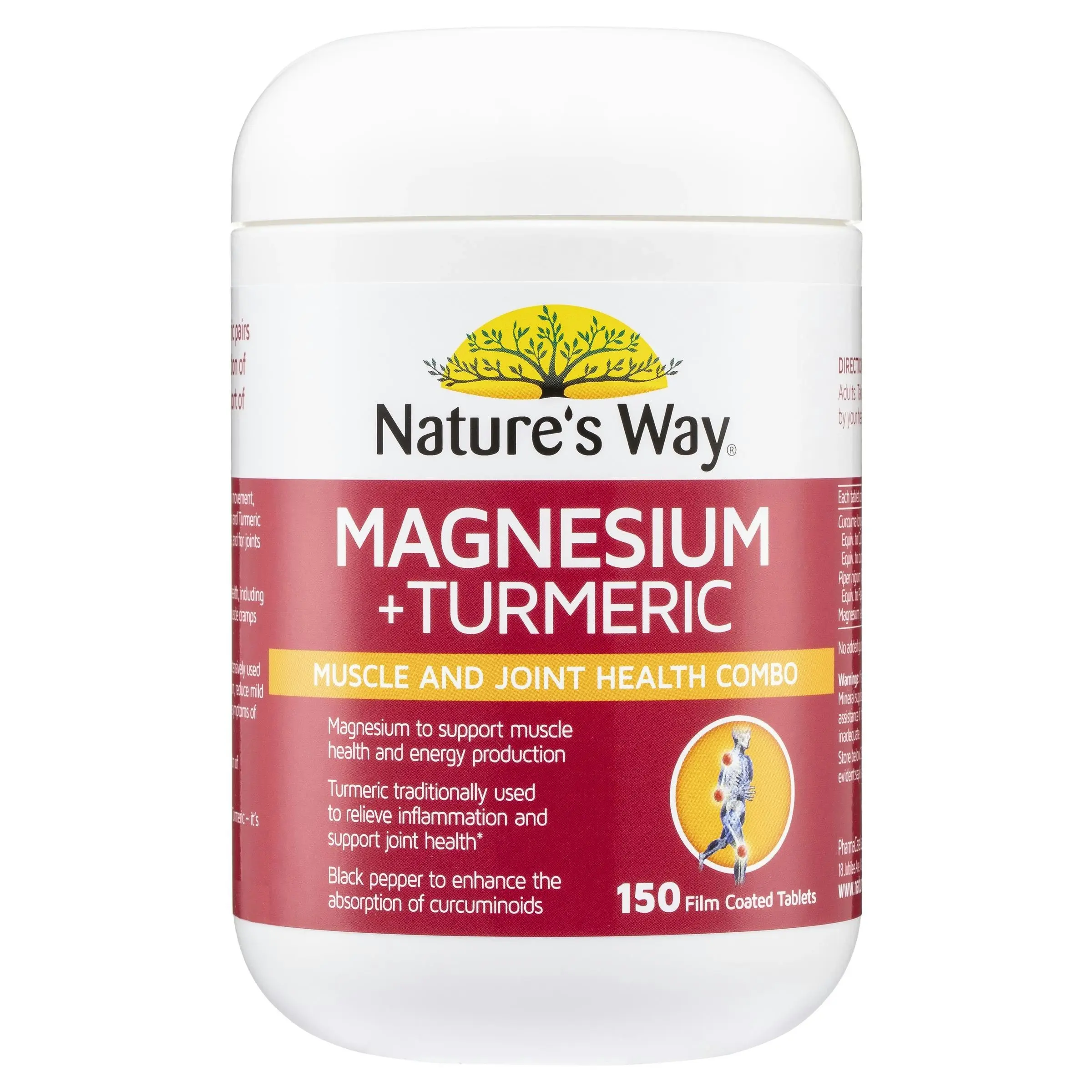 Nature's Way Magnesium + Turmeric 150 Tablets