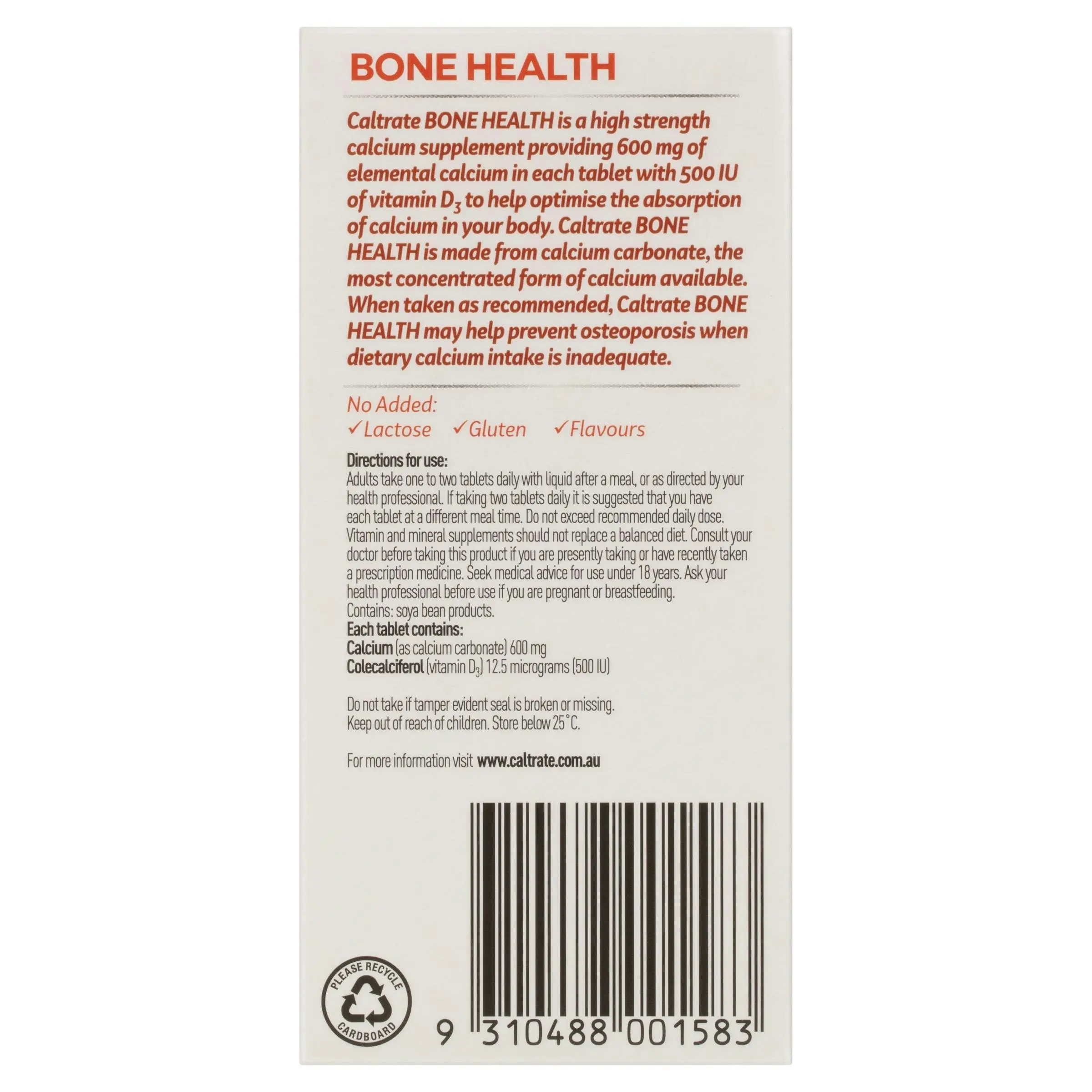 Caltrate Bone Muscle 60 Tablets