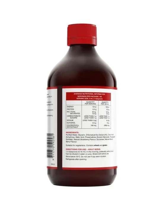 Swisse Chlorophyll Mixed Berry Flavour Superfood Liquid 500mL