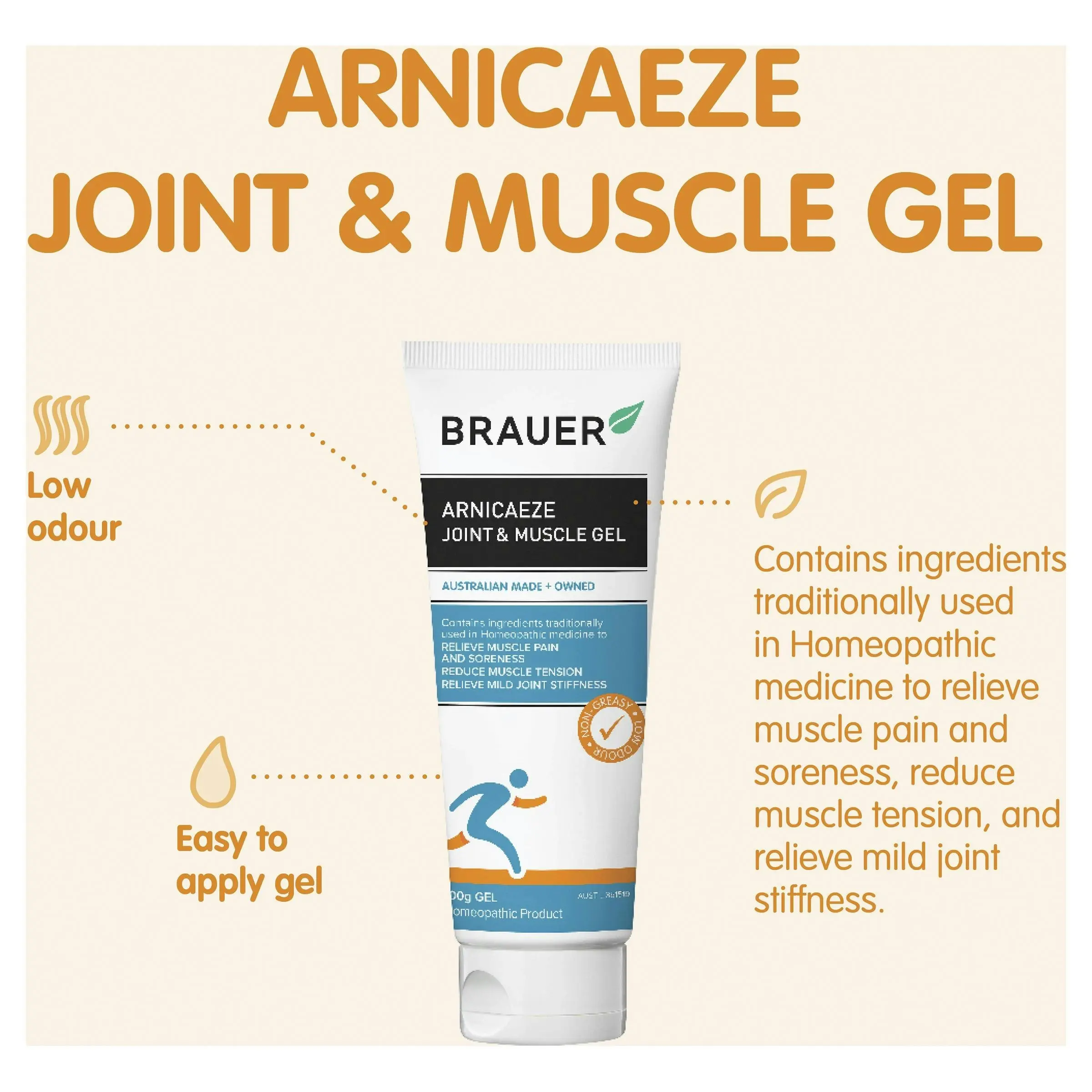 Brauer Arnicaeze Arnica Joint & Muscle Gel 100g