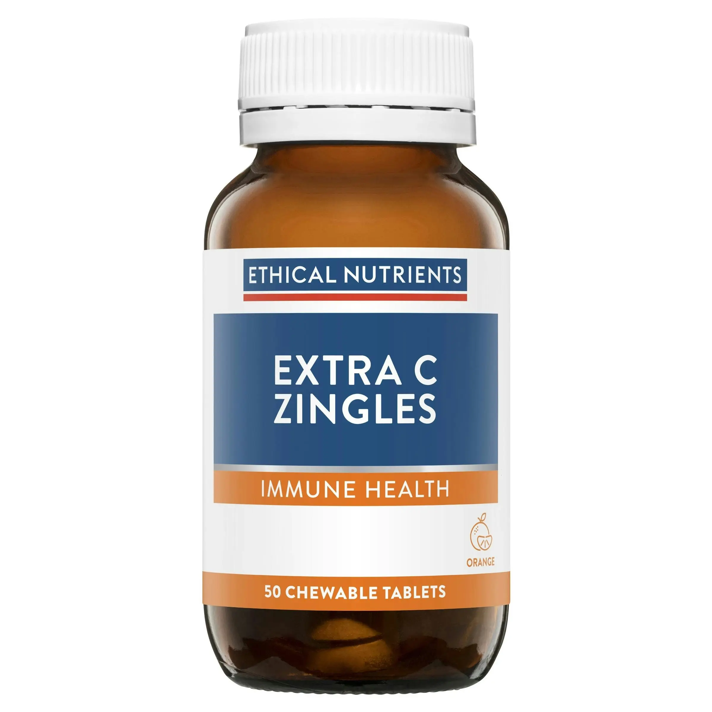 Ethical Nutrients Extra C Zingles (Orange) 50 Tablets