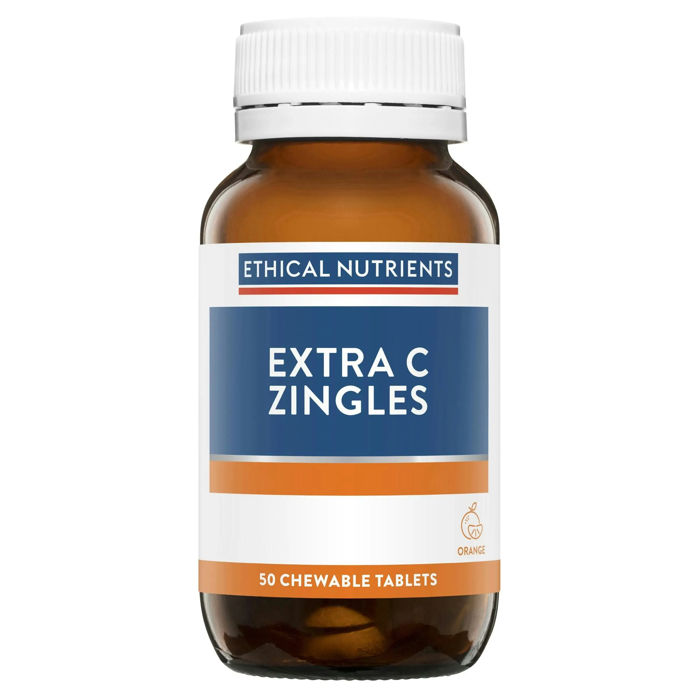 Ethical Nutrients Extra C Zingles (Orange) 50 Tablets