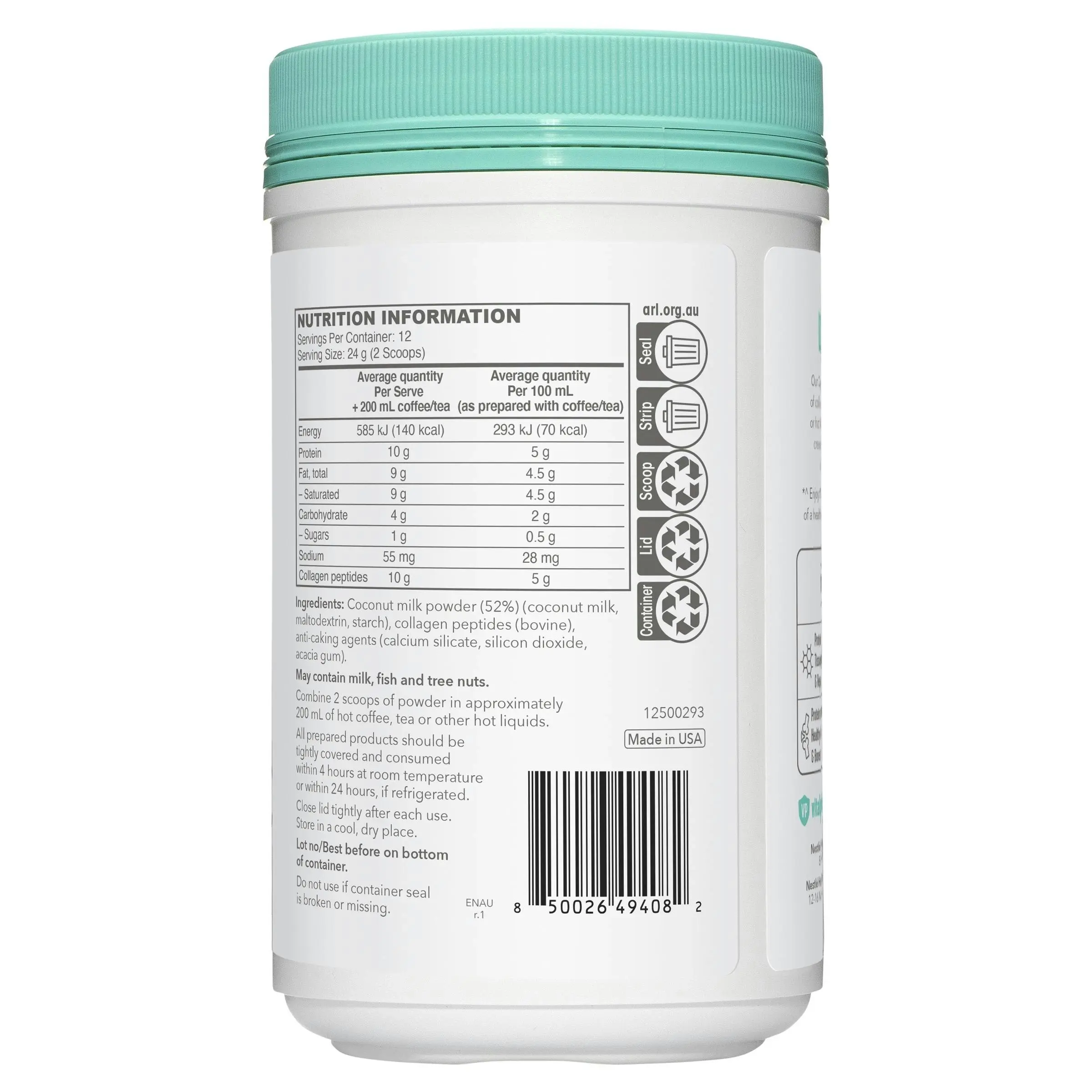 Vital Proteins Collagen Creamer Coconut 293g