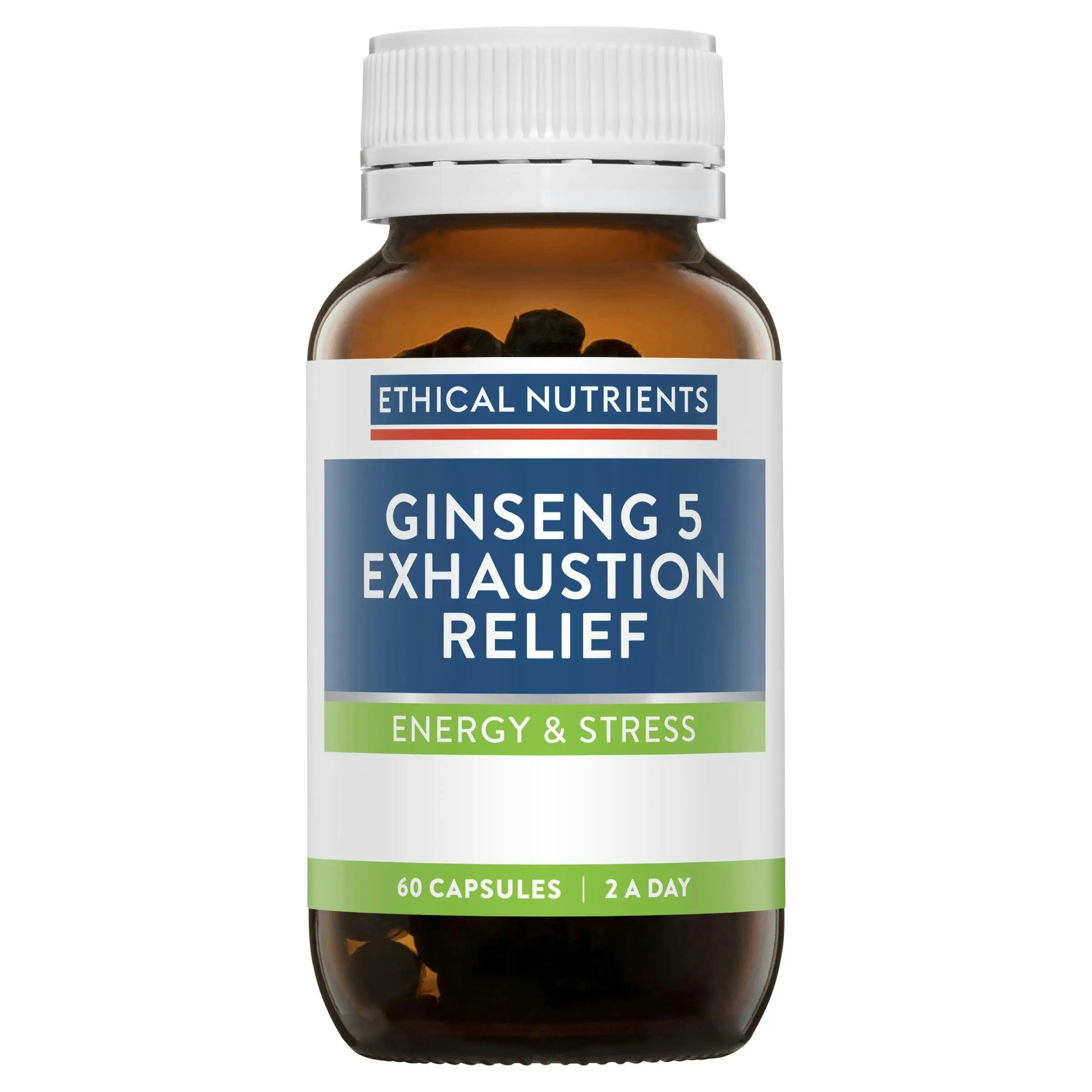 Ethical Nutrients Ginseng 5 Exhaustion Relief 60 Capsules