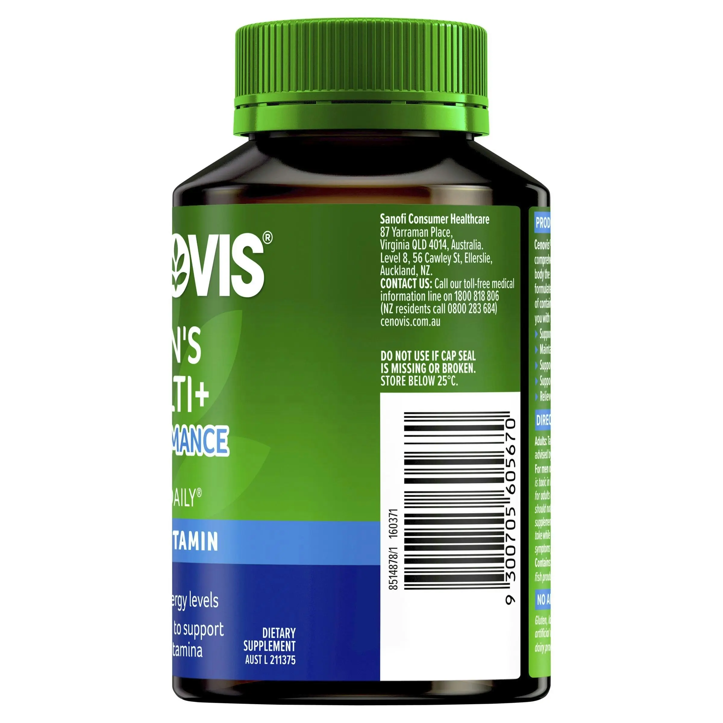 Cenovis Once Daily Men's Multi + Performance 50 Capsules