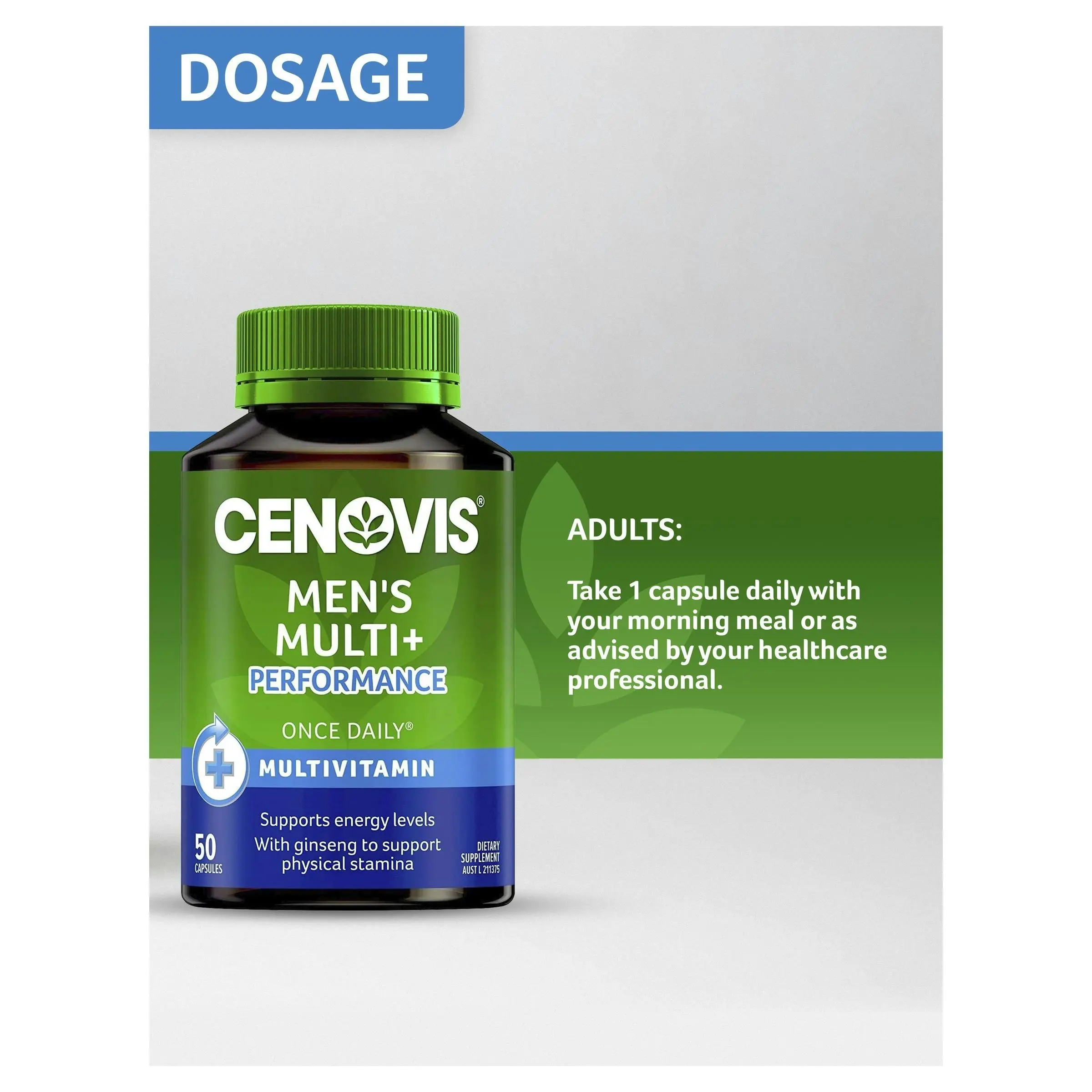 Cenovis Once Daily Men's Multi + Performance 50 Capsules