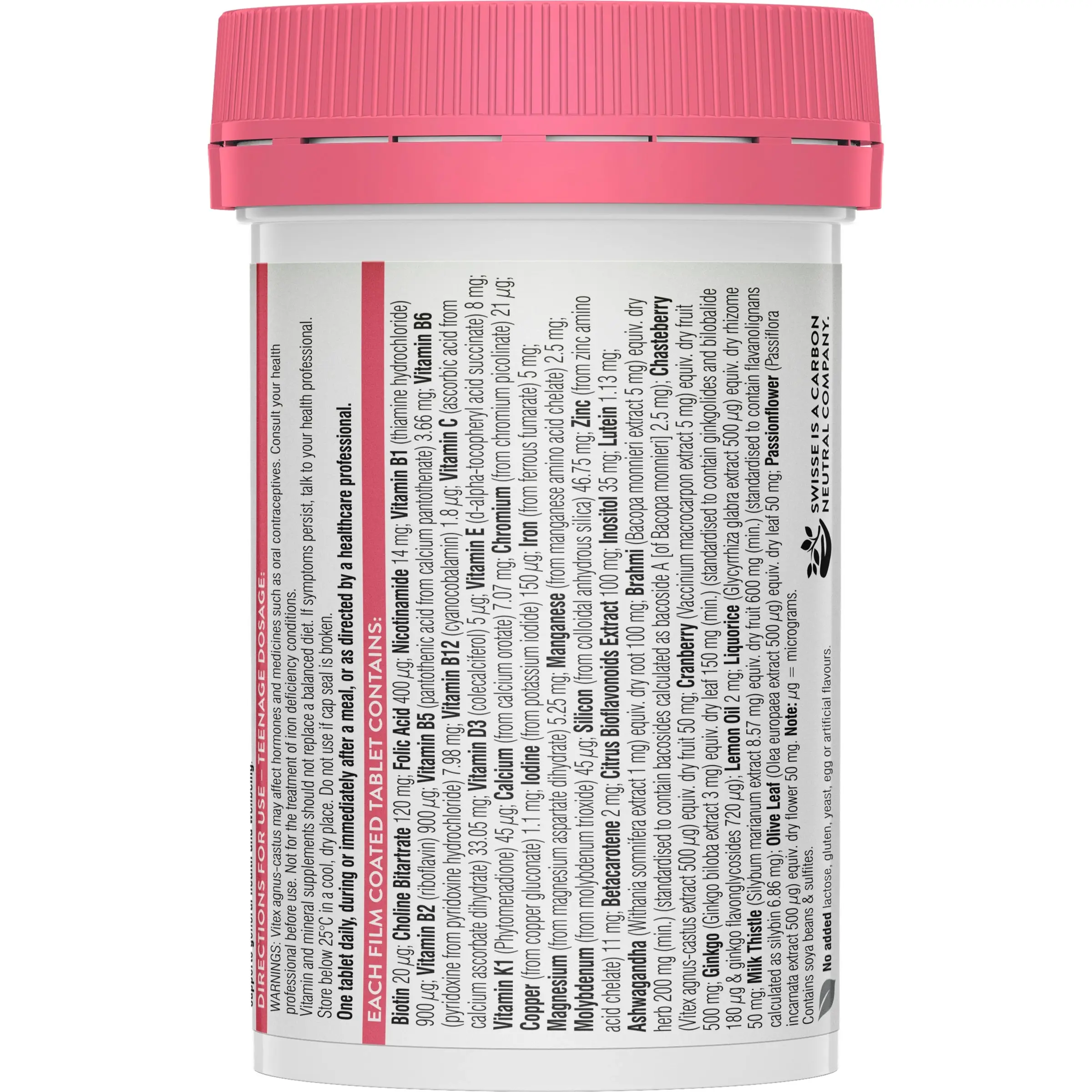 Swisse Ultivite Women's Teenage Multivitamin 60 Tablets