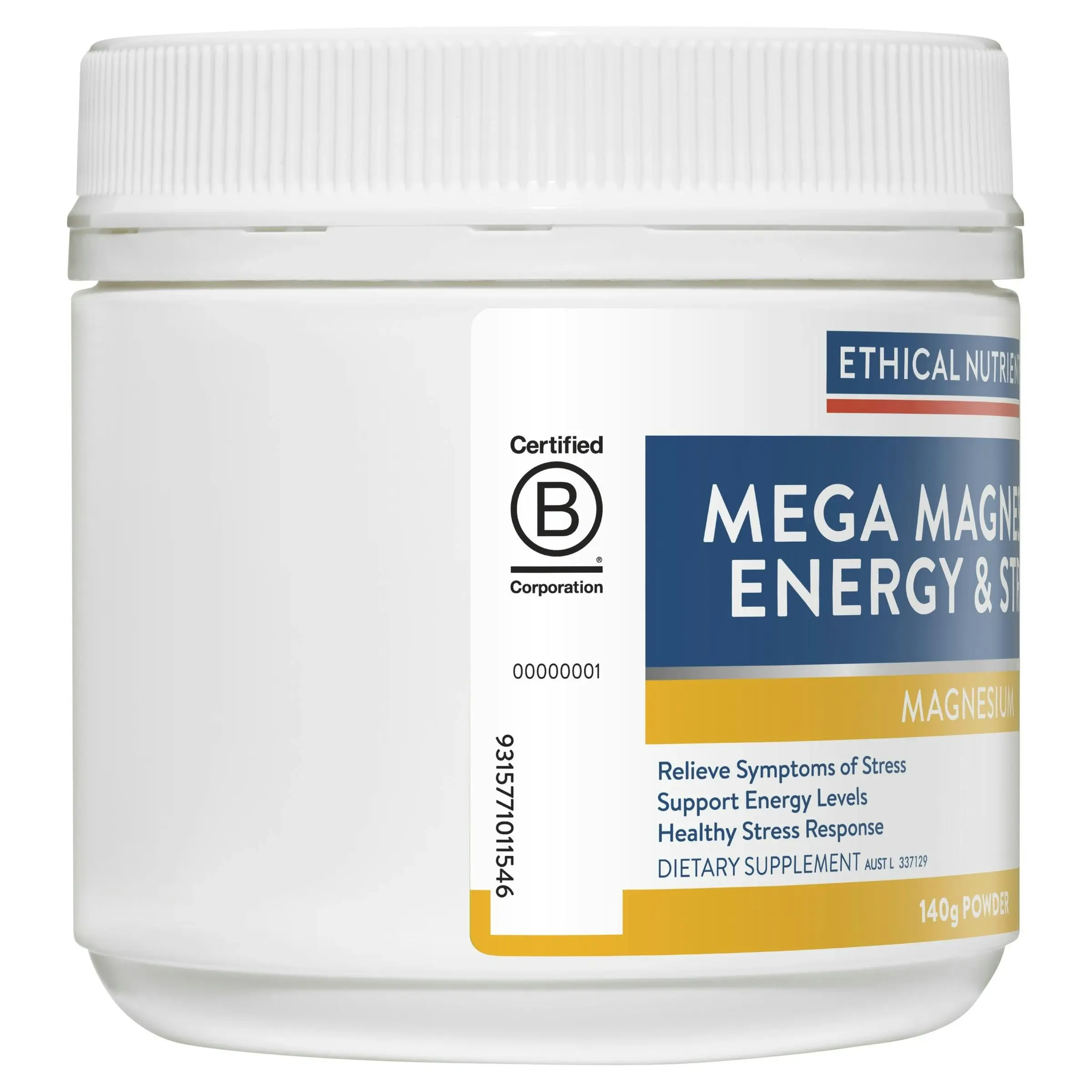 Ethical Nutrients Mega Magnesium Energy & Stress 140g