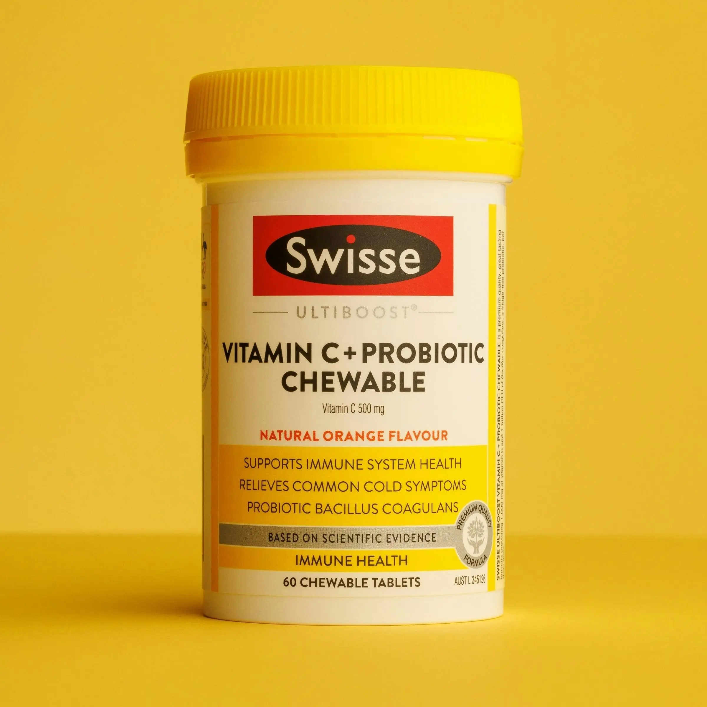 Swisse Ultiboost Vitamin C + Probiotic Chewable 60 Tablets