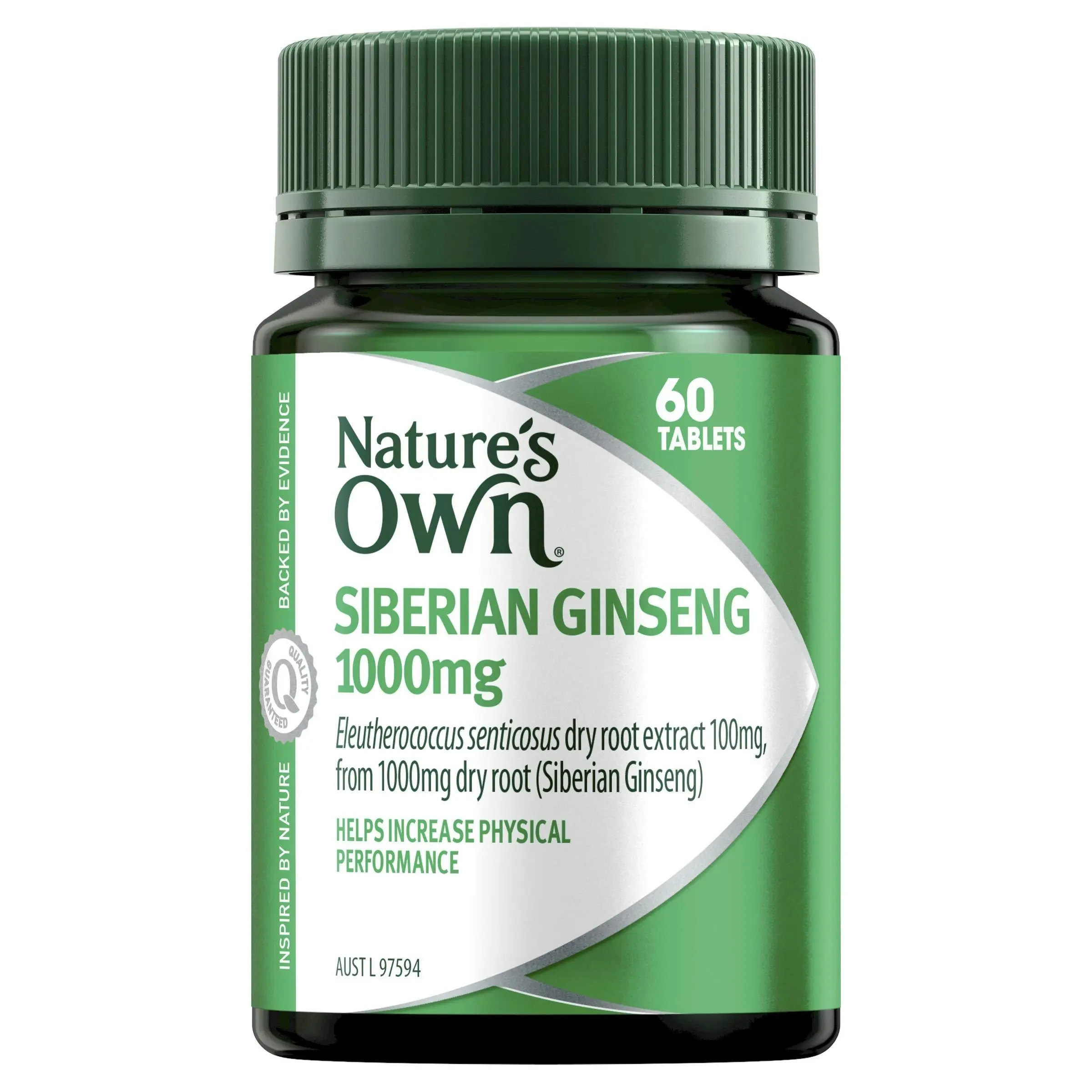 Nature's Own Ginseng Siberian 1000Mg 60 Tablets