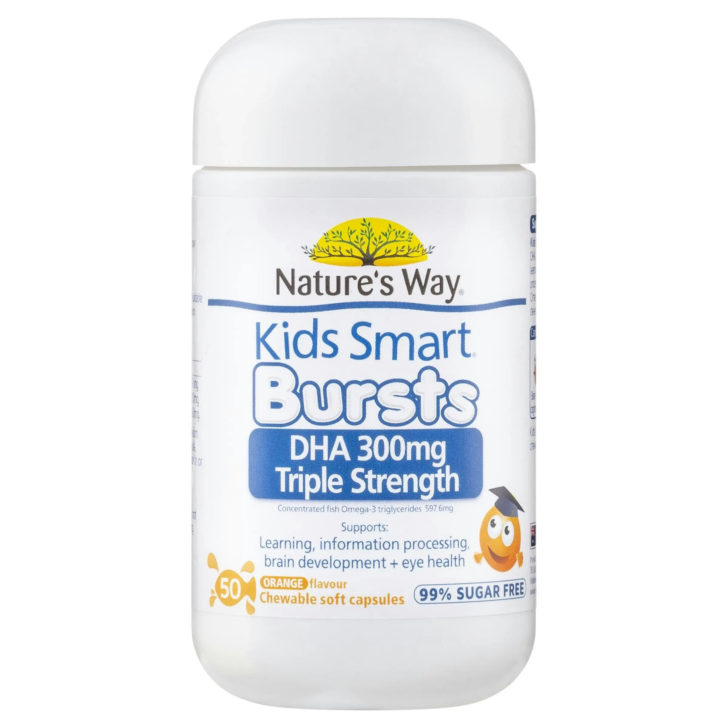 Nature's Way Kids Smart Triple Strength DHA 300mg 50 Capsules