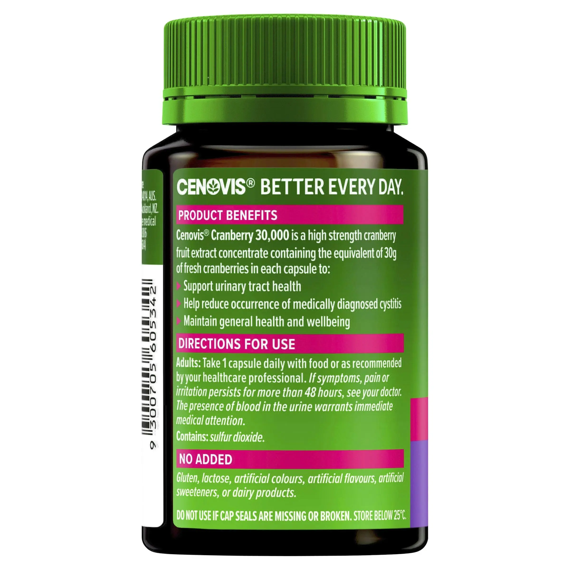 Cenovis Cranberry 30,000 30 Capsules