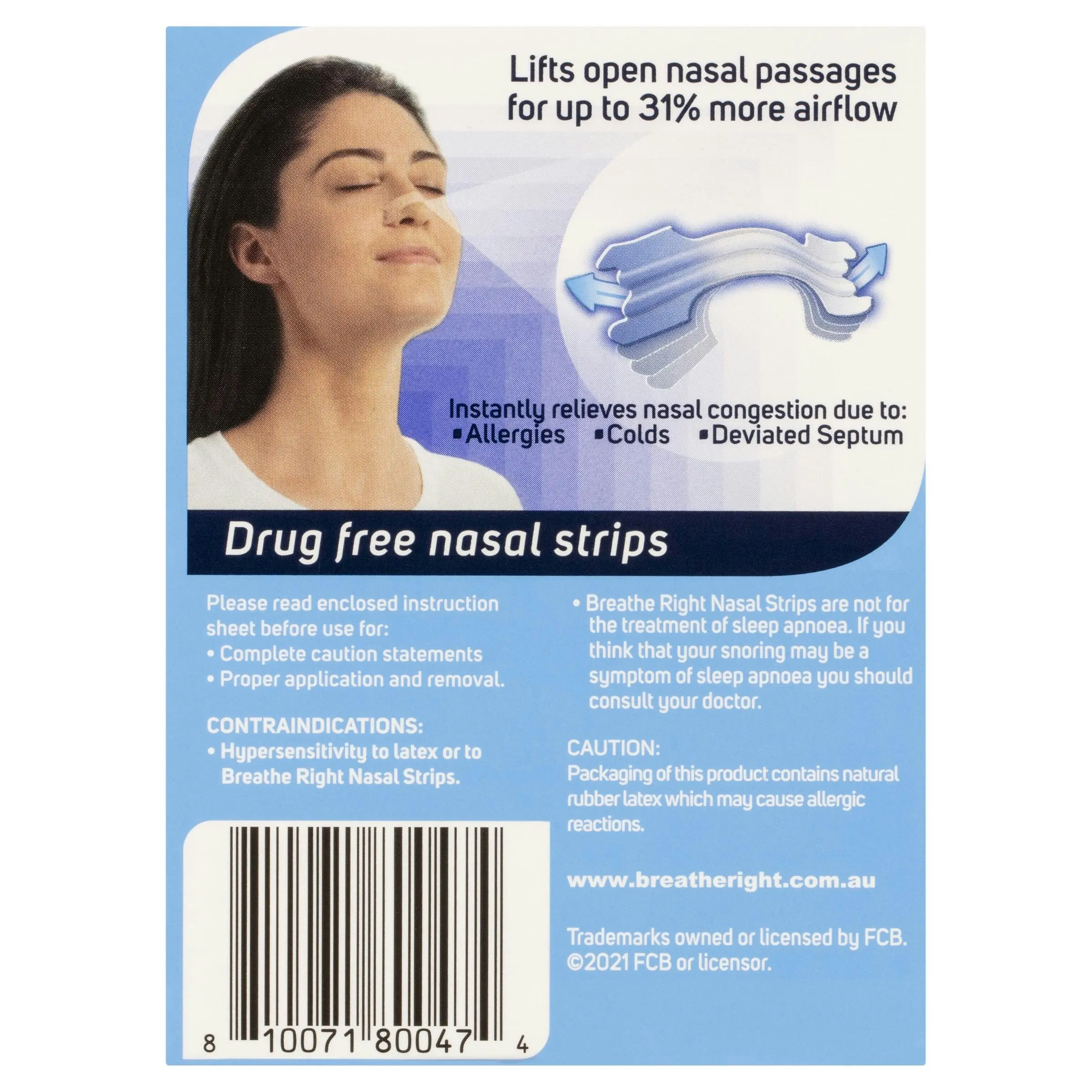 Breathe Right Nasal Strips Clear Regular 10 Strips