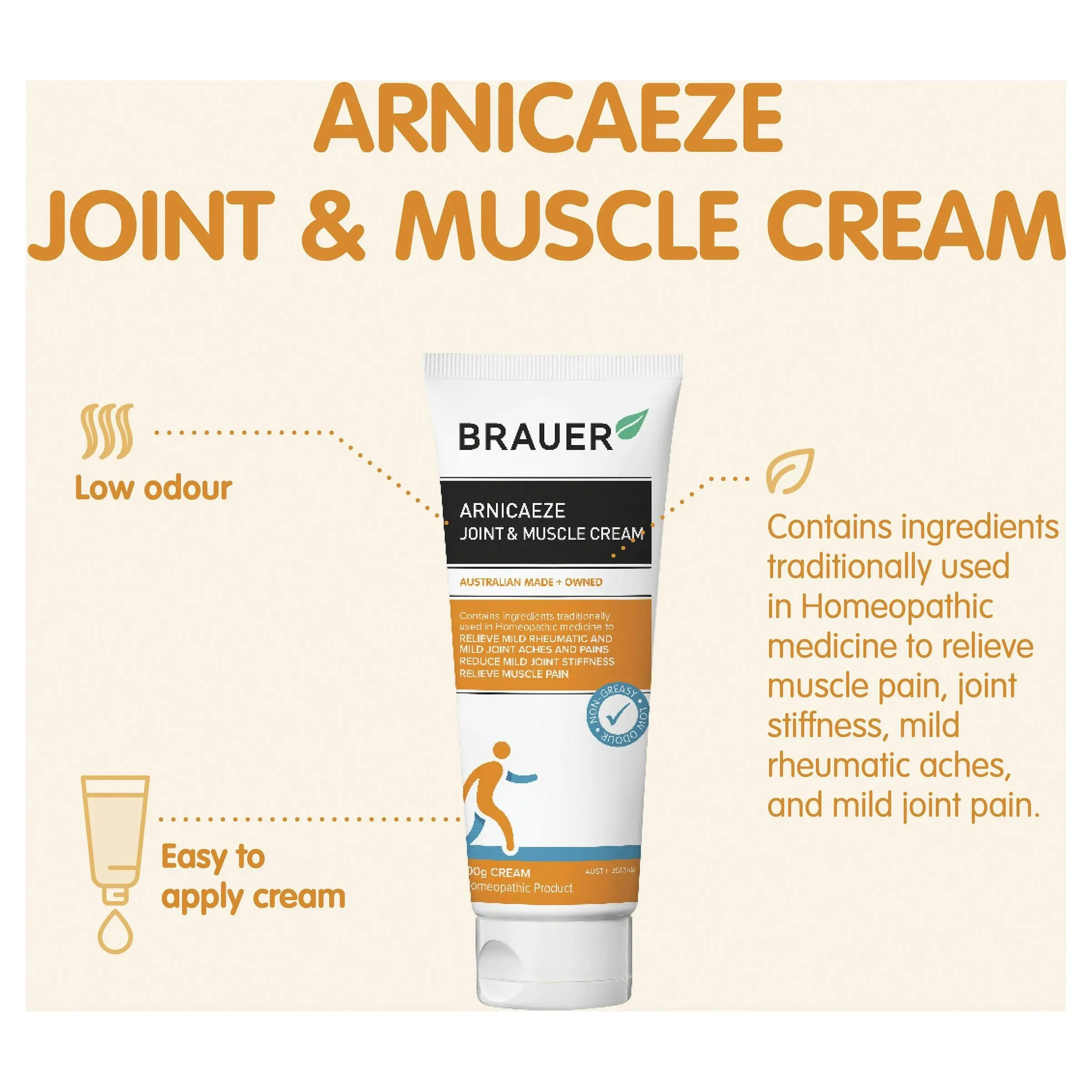 Brauer Arnicaeze Arnica Joint & Muscle Cream 100g