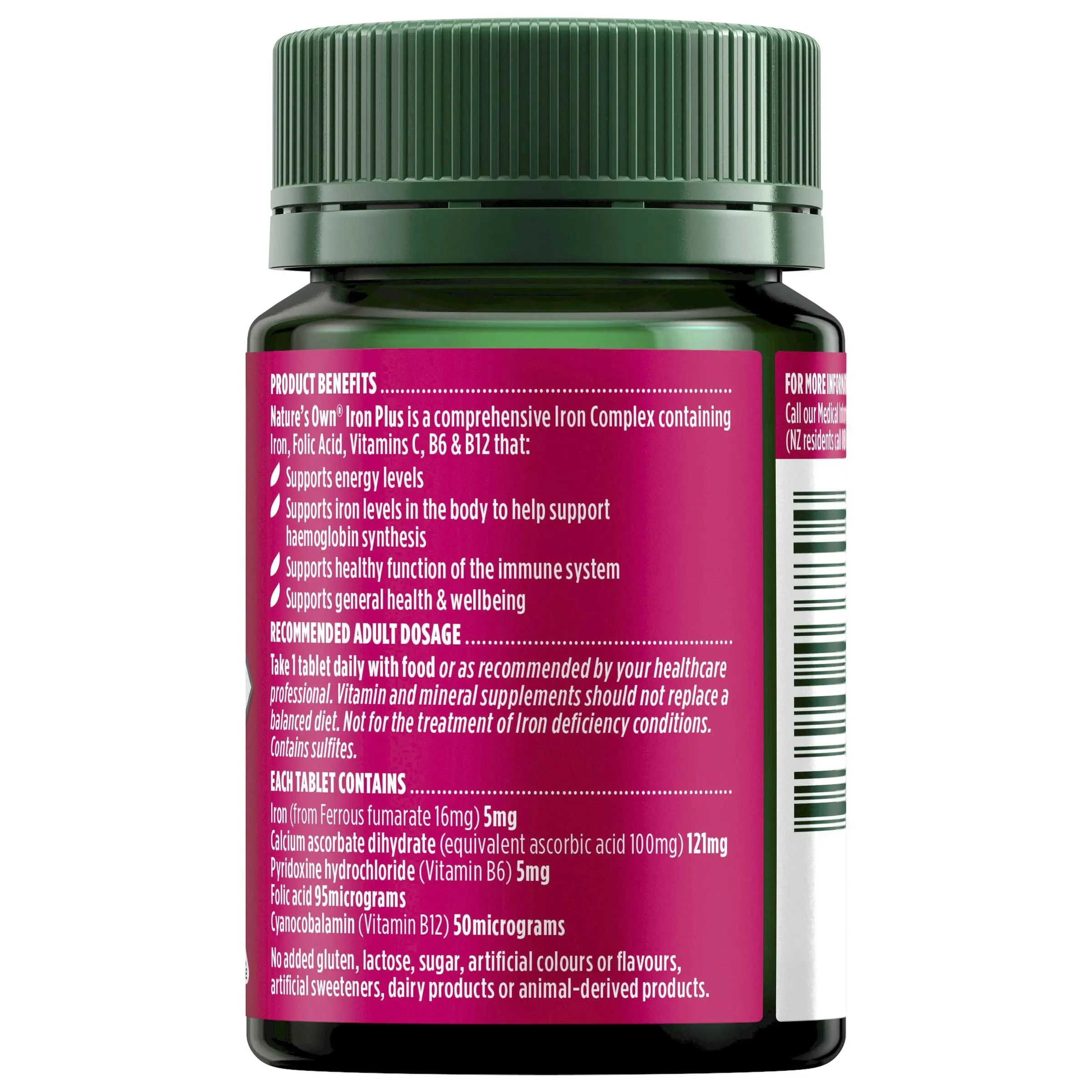 Nature's Own Iron Plus 50 Tablets