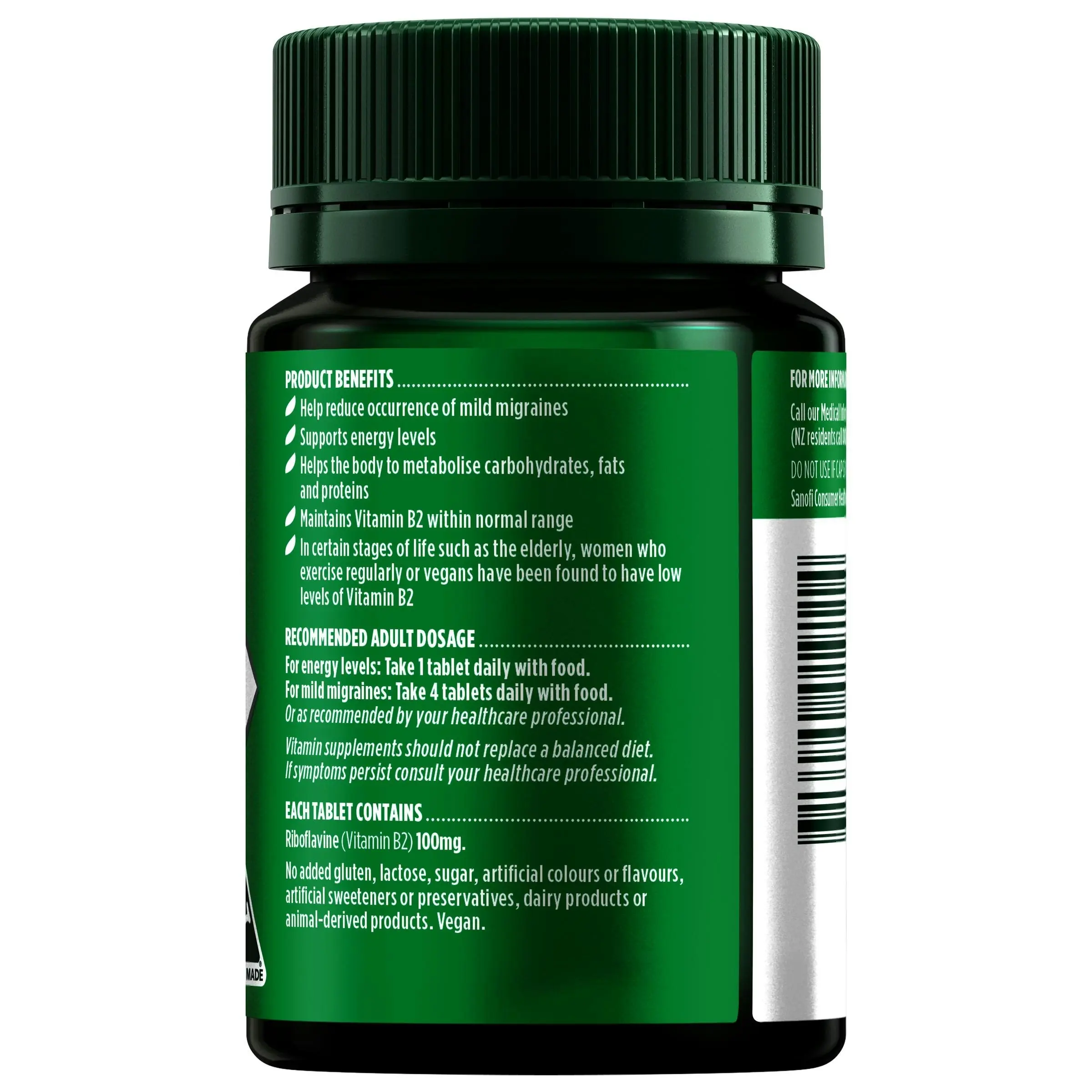 Nature's Own Vitamin B2 100Mg 100 Tablets