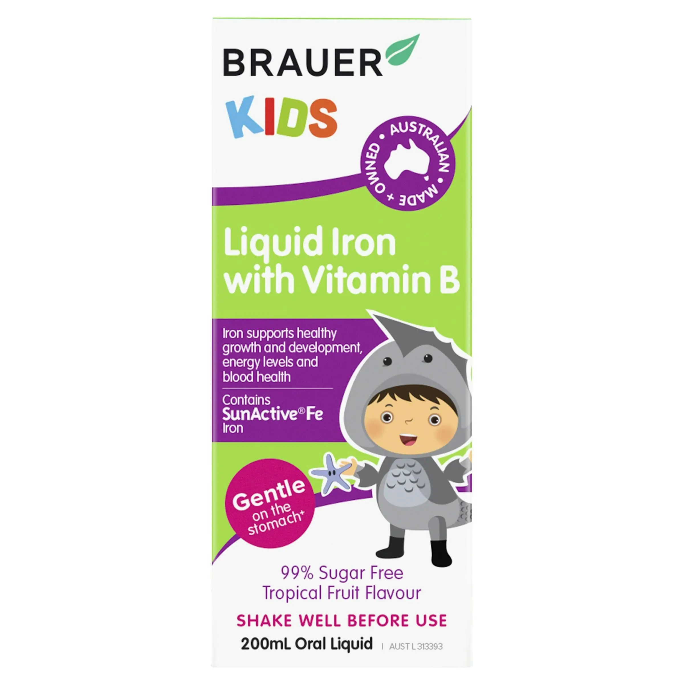 Brauer Kids Liquid Iron with Vitamin B 200mL