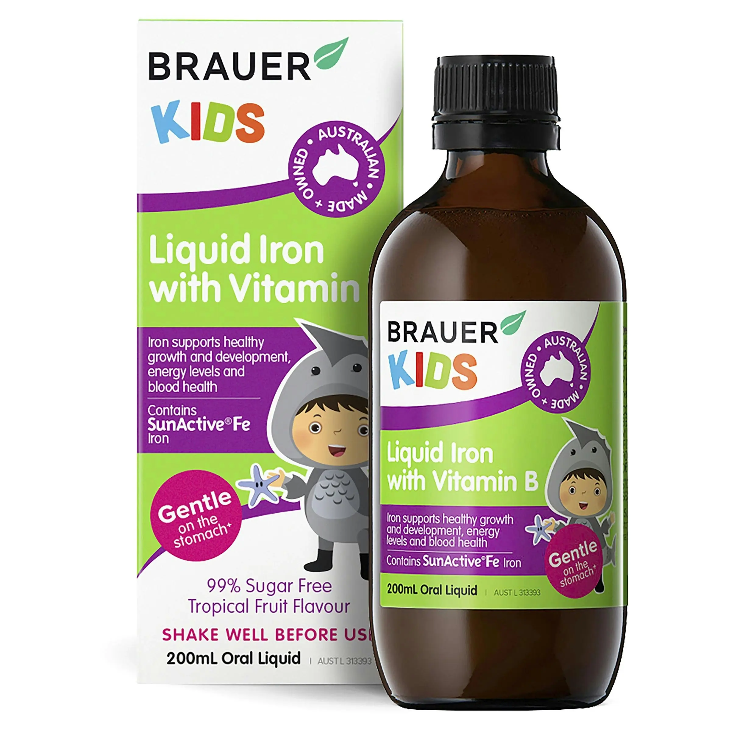 Brauer Kids Liquid Iron with Vitamin B 200mL