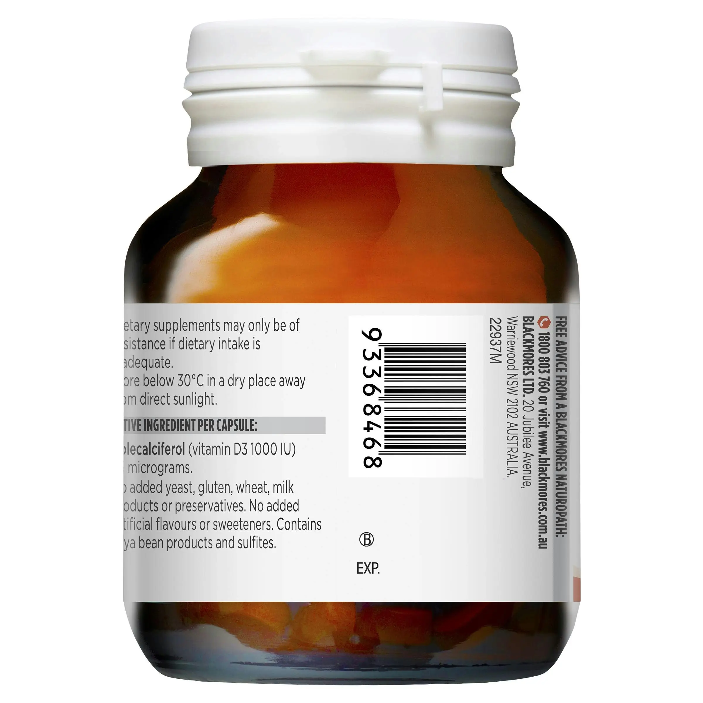 Blackmores Vitamin D3 1000IU 60 Capsules