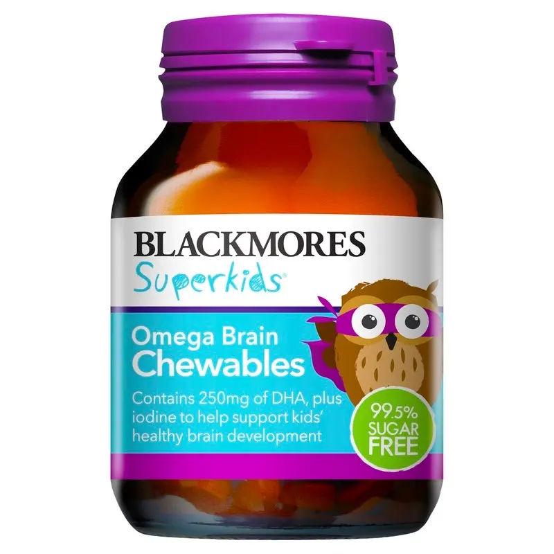 Blackmores Superkids Omega Brain Chewables 50 Capsules