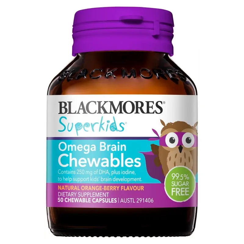 Blackmores Superkids Omega Brain Chewables 50 Capsules