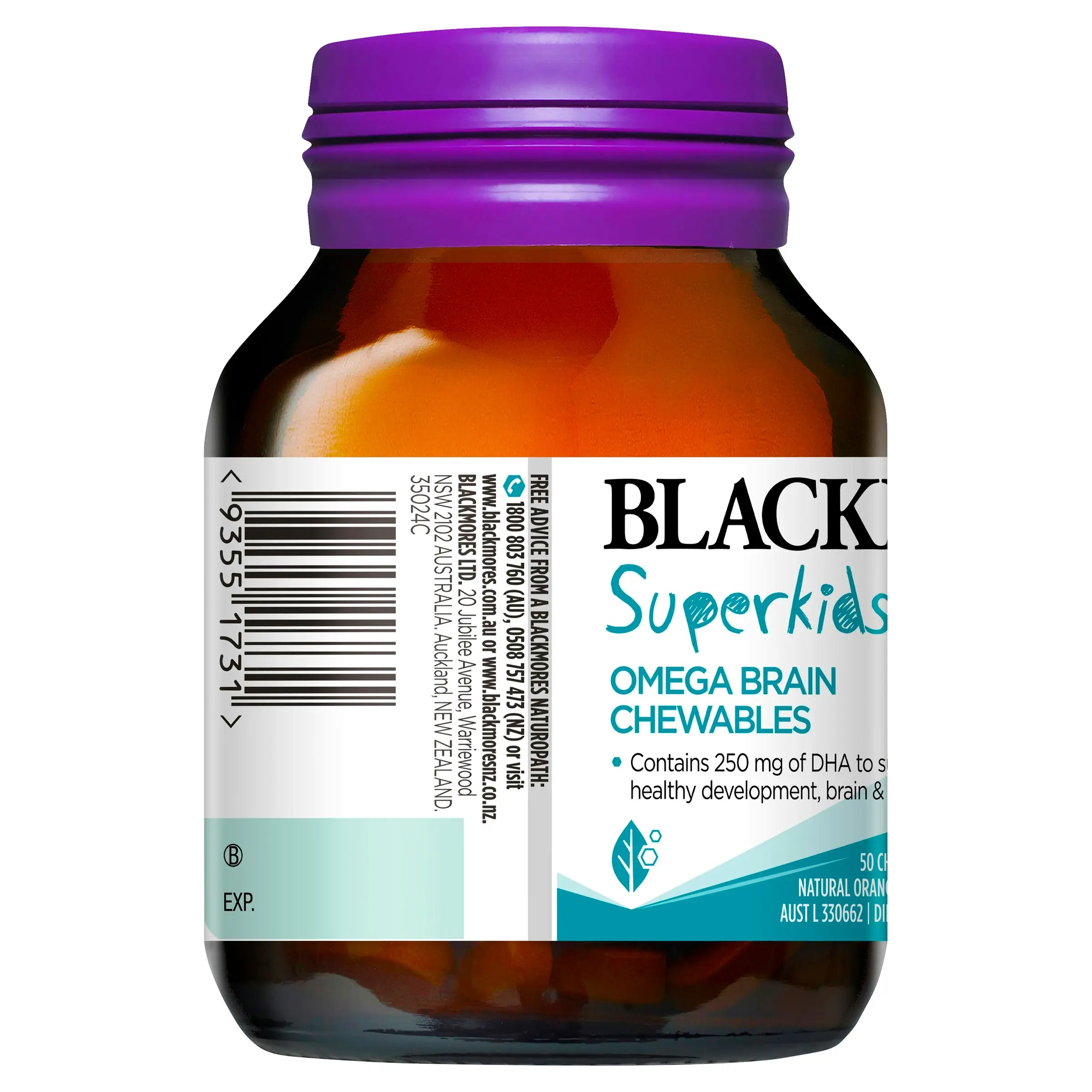 Blackmores Superkids Omega Brain Chewables 50 Capsules