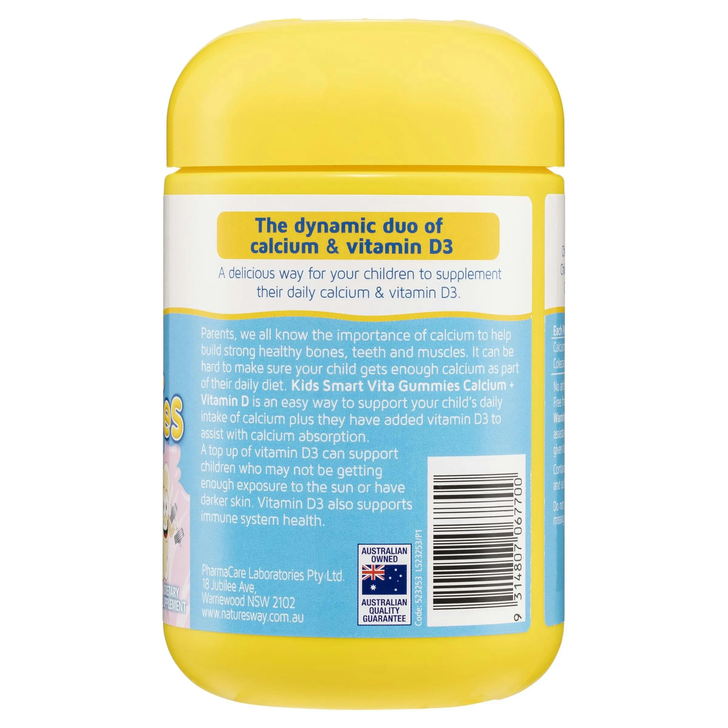 Nature's Way Kids Smart Vita Gummies Calcium + Vitamin D 120 Pastilles