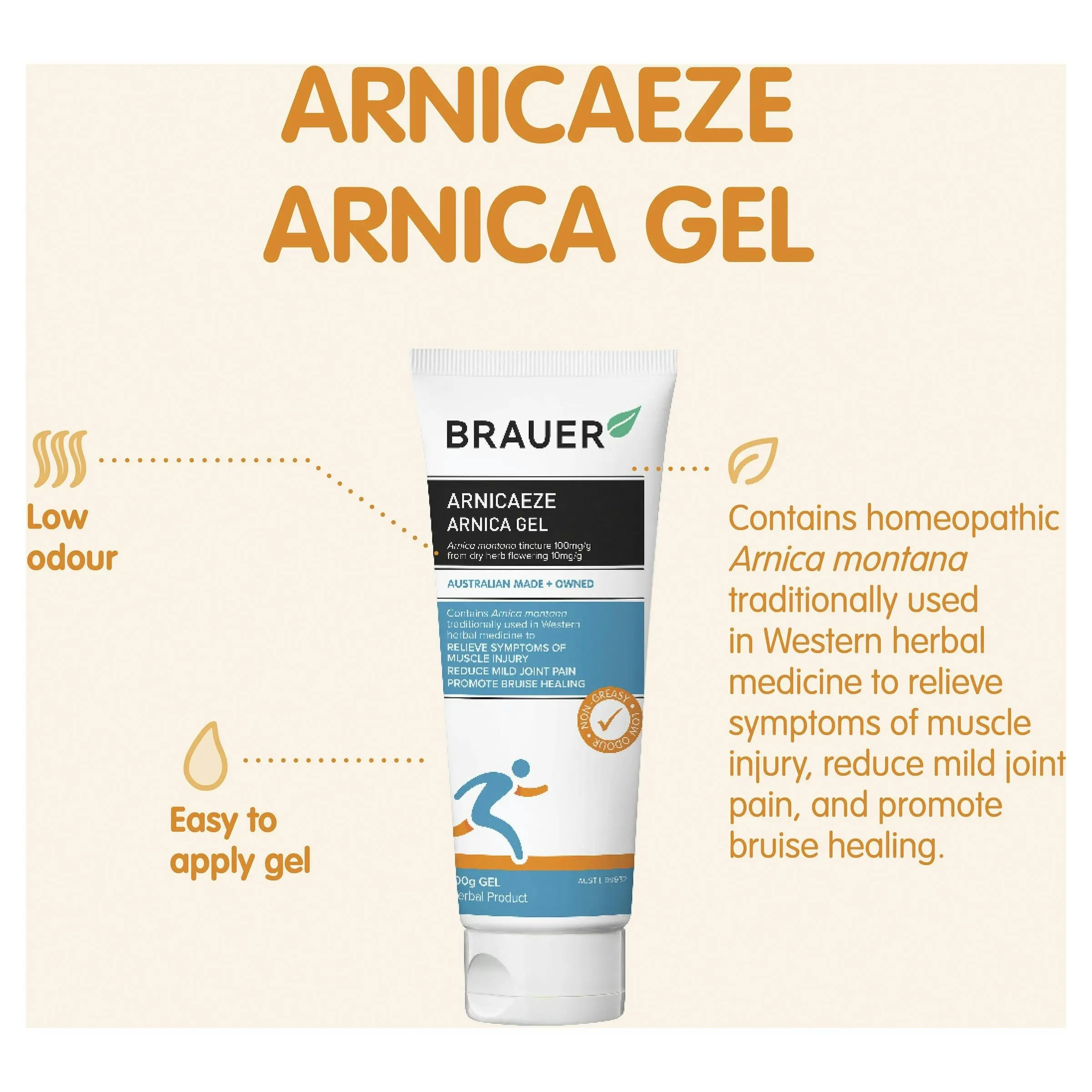 Brauer Arnicaeze Arnica Gel 100g