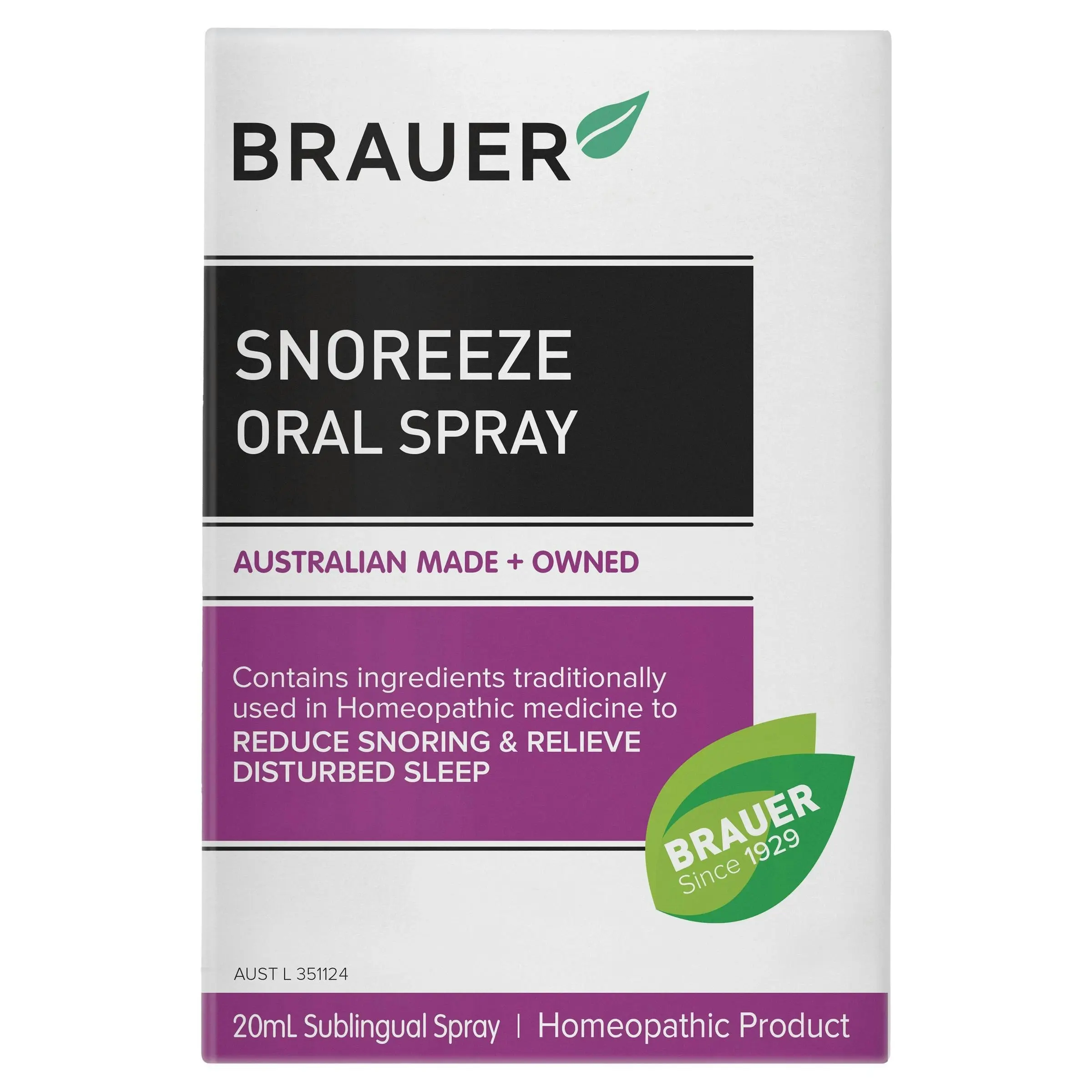 Brauer Snoreeze Oral Spray 20mL