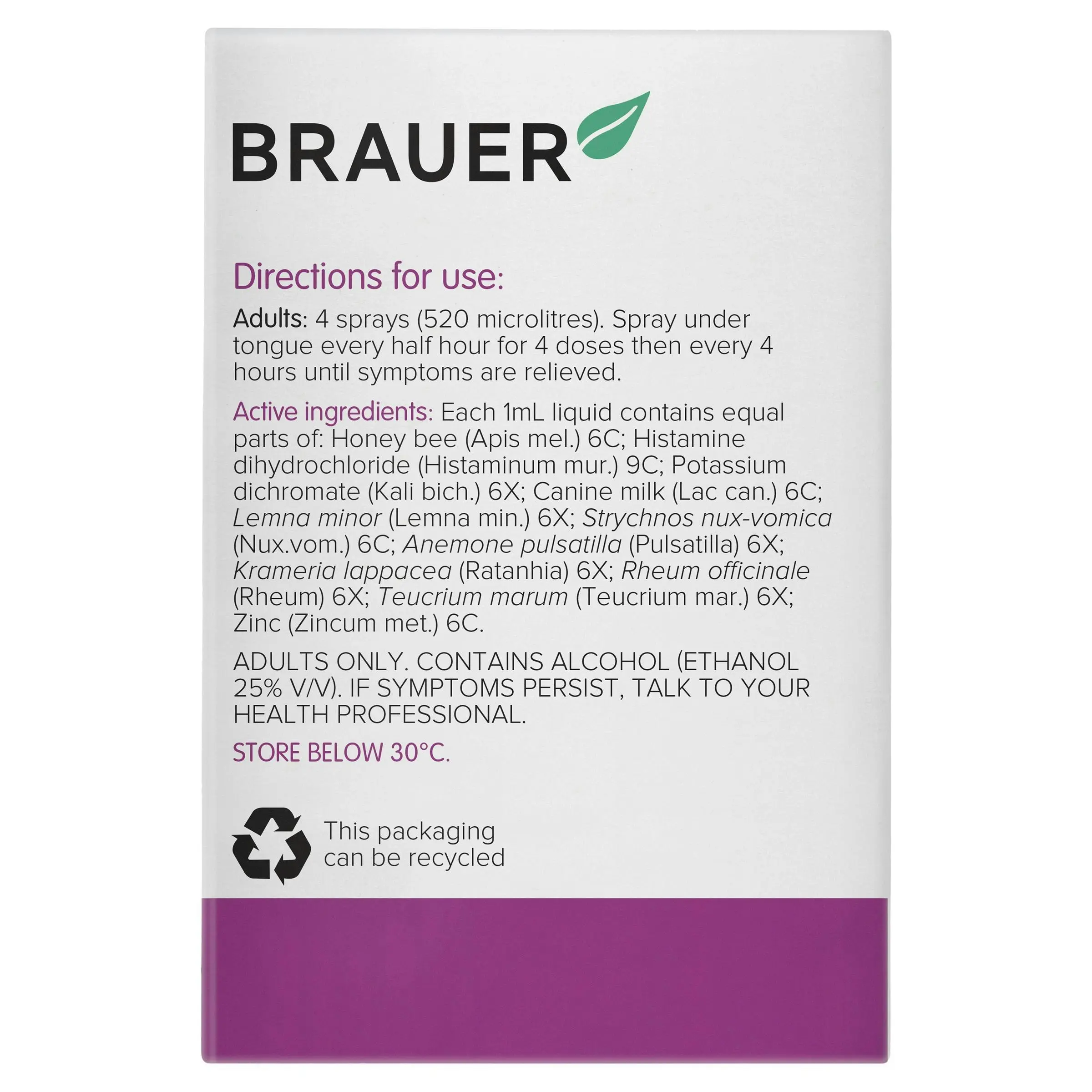 Brauer Snoreeze Oral Spray 20mL