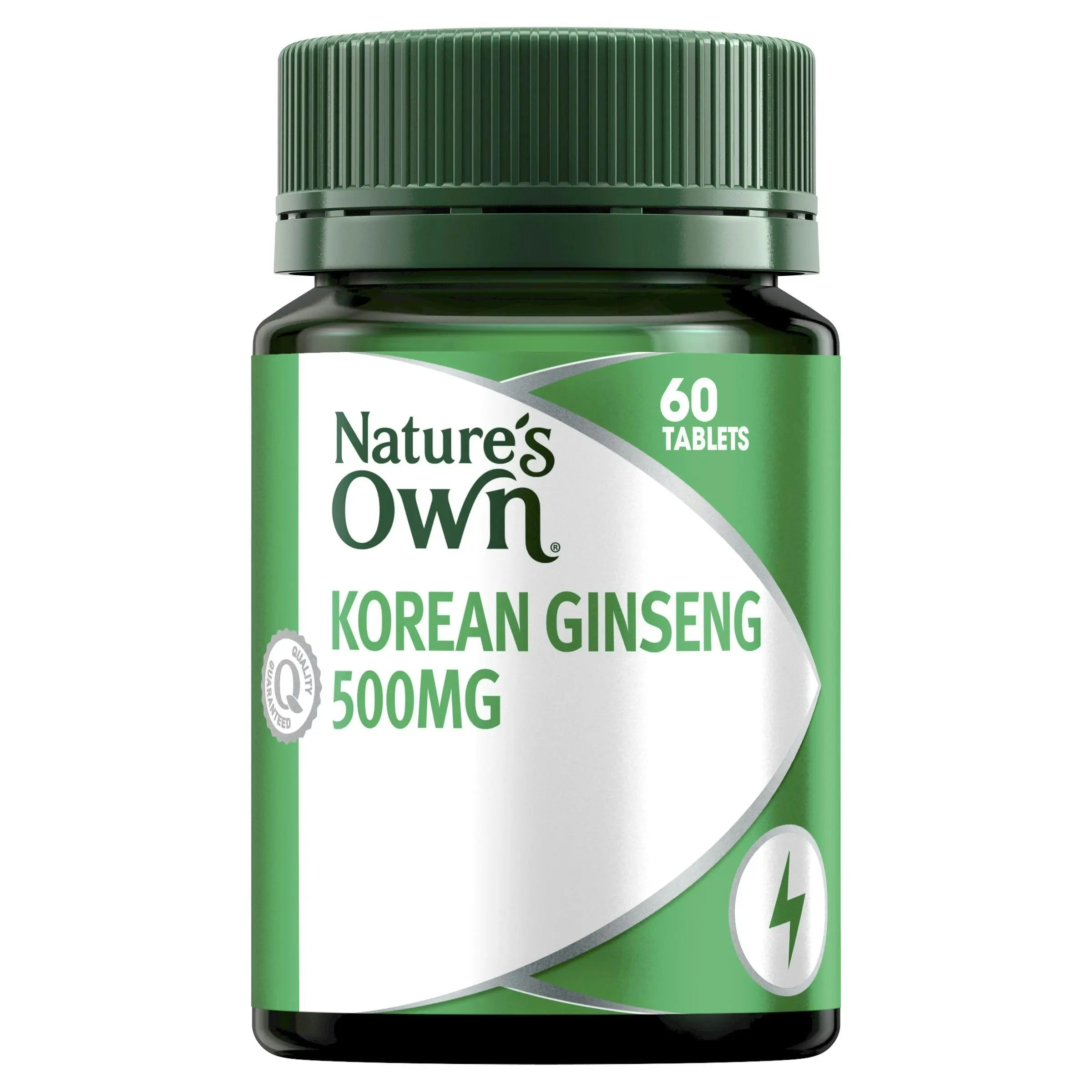 Nature's Own Ginseng Korean 500Mg 60 Tablets