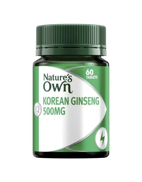 Nature's Own Ginseng Korean 500Mg 60 Tablets