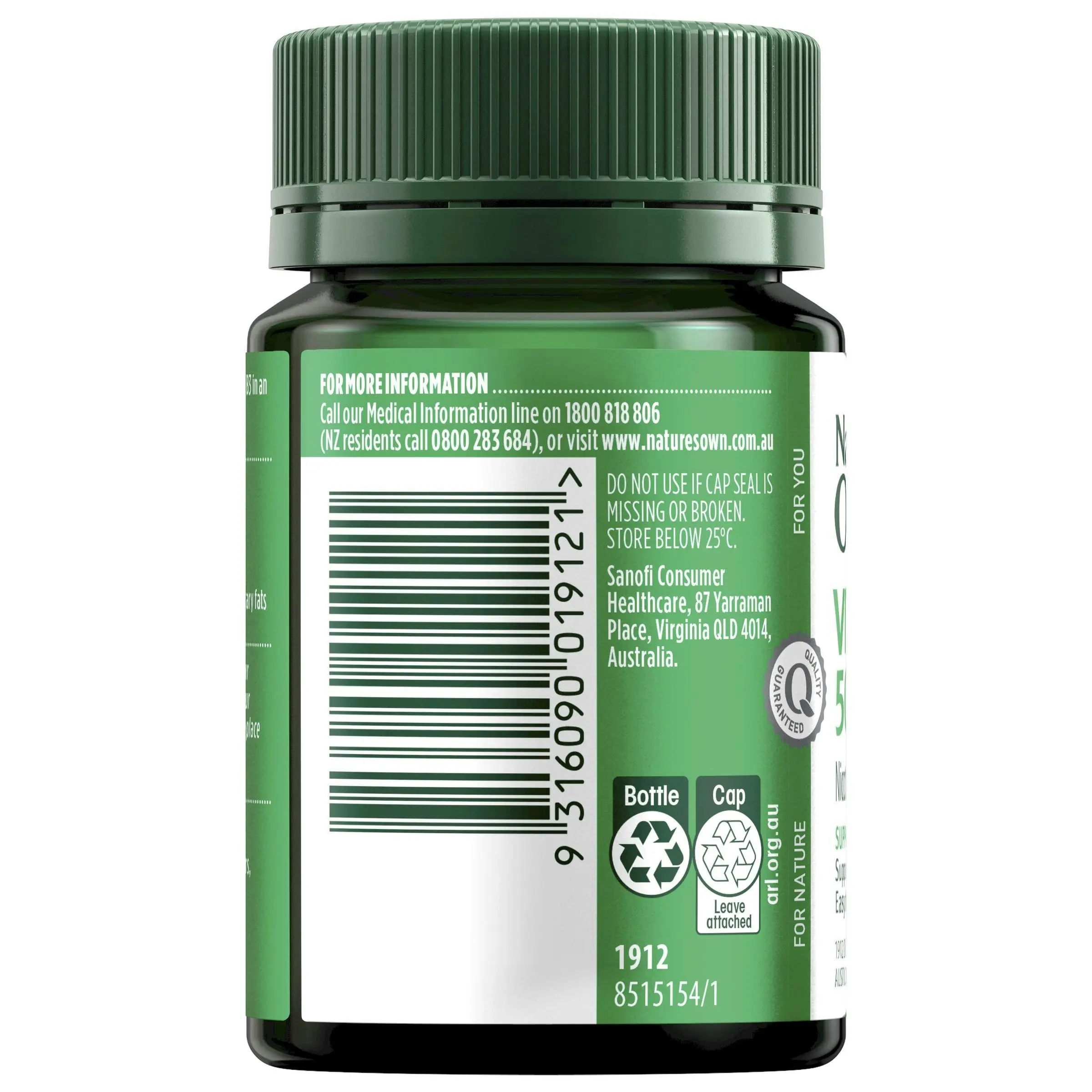 Nature’s Own Vitamin B3 500mg 60 Tablets