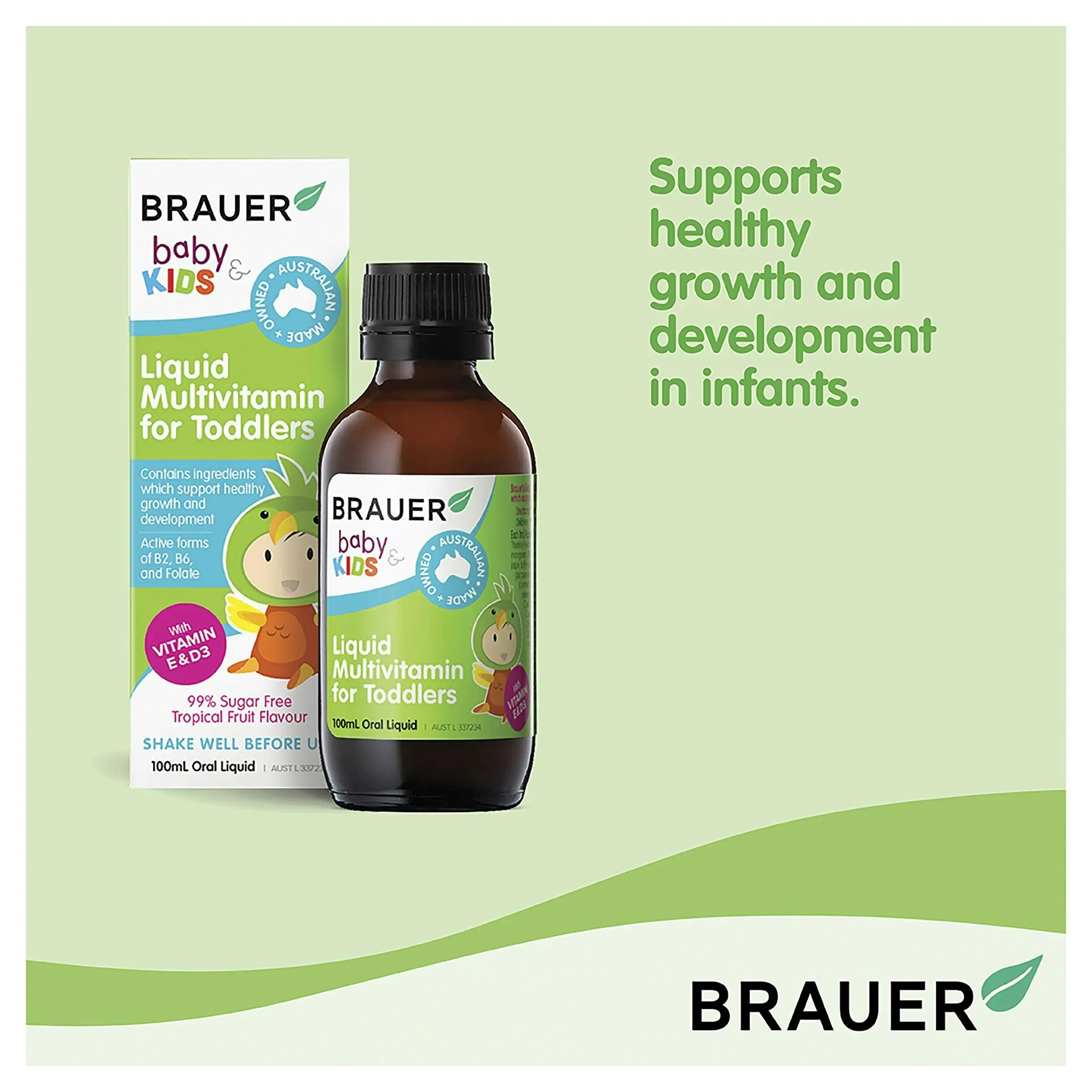 Brauer Baby & Kids Liquid Multivitamin for Toddlers 100mL