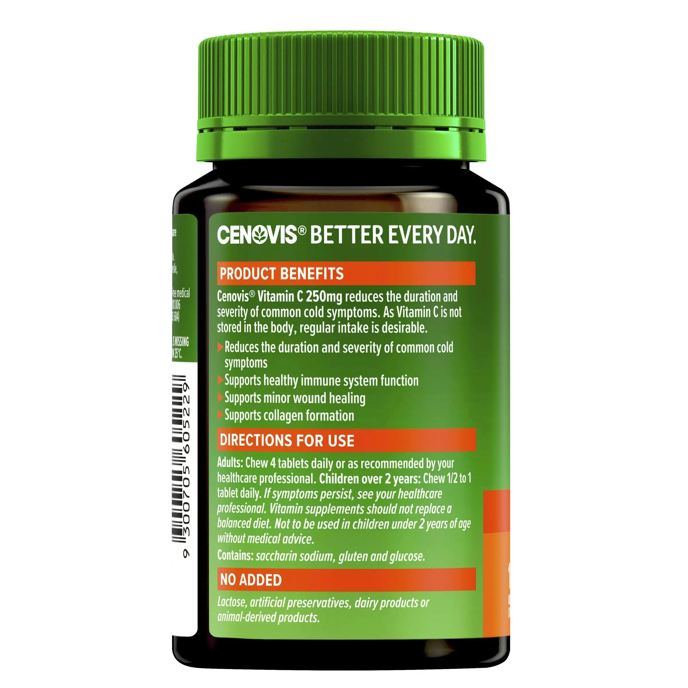 Cenovis Vitamin C 250mg Orange Flavour 150 Tablets