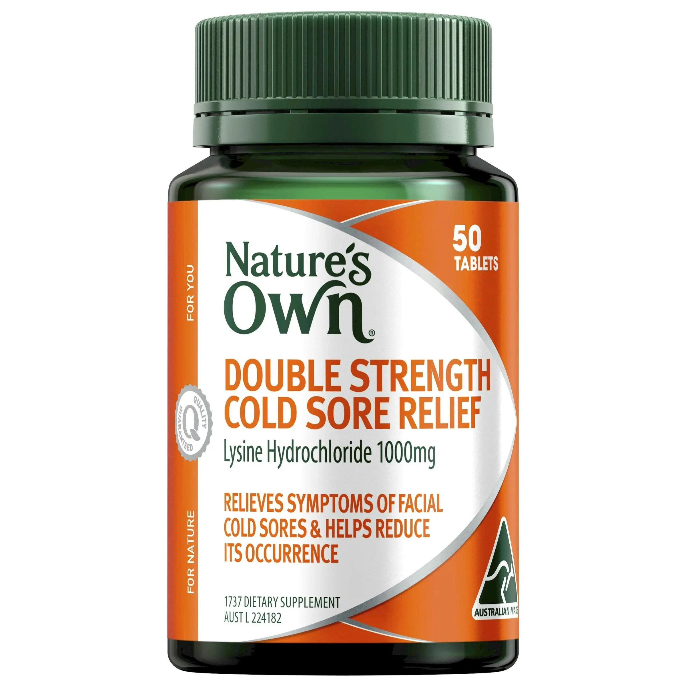 Nature's Own Double Strength Cold Sore Relief 50 Tablets