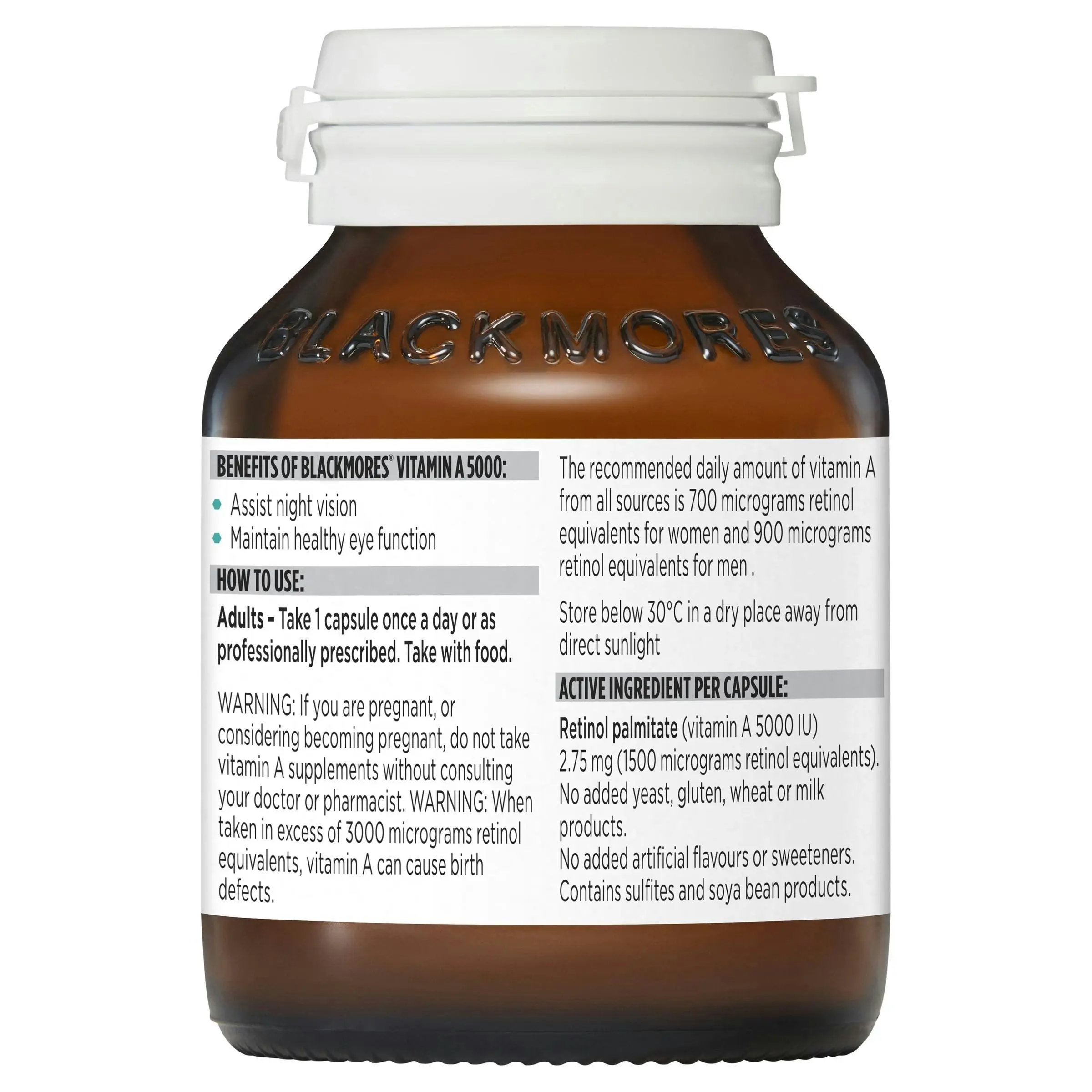 Blackmores Vitamin A 5000IU 150 Capsules